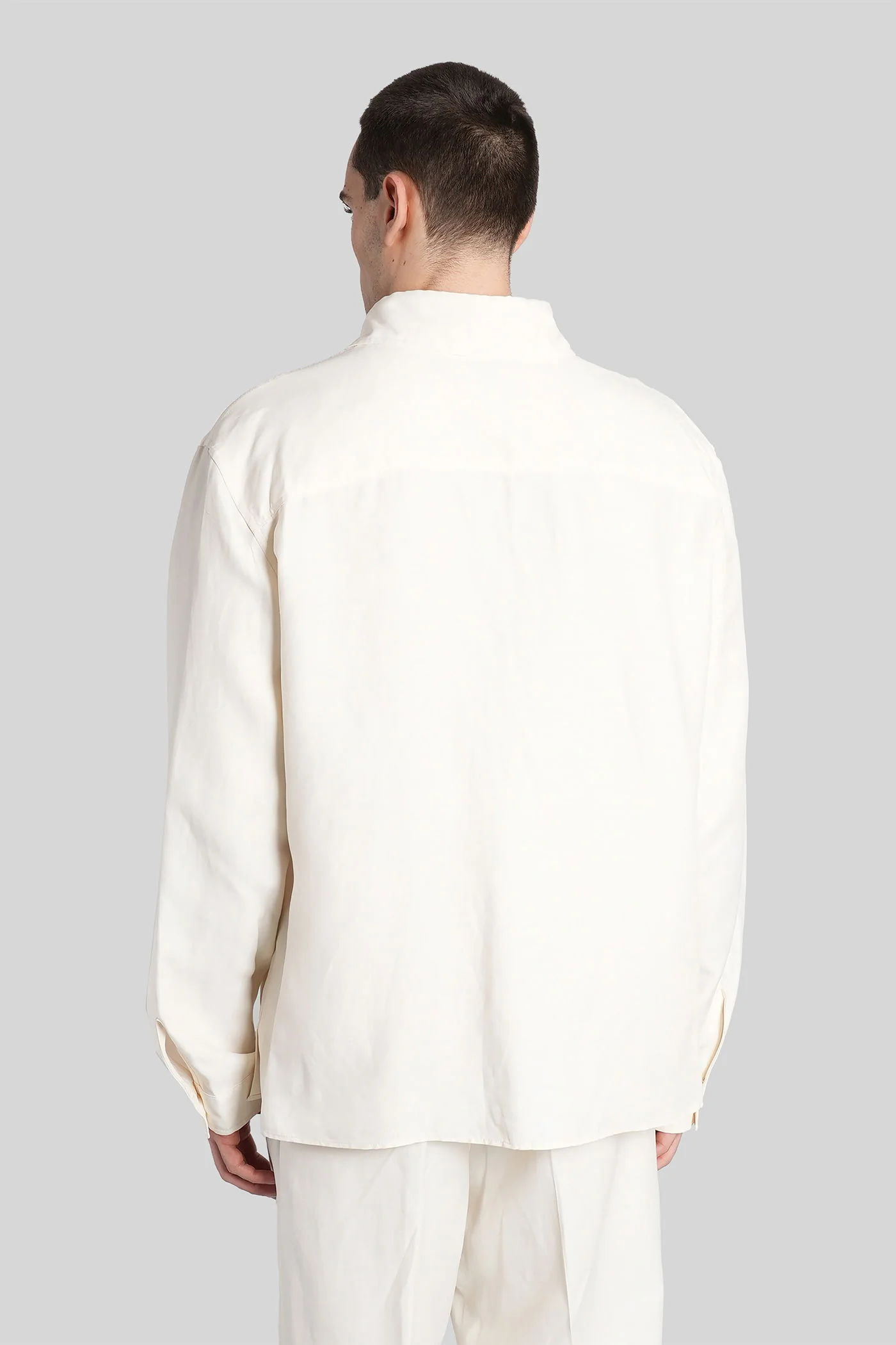 Shirt in beige viscose - Image 3