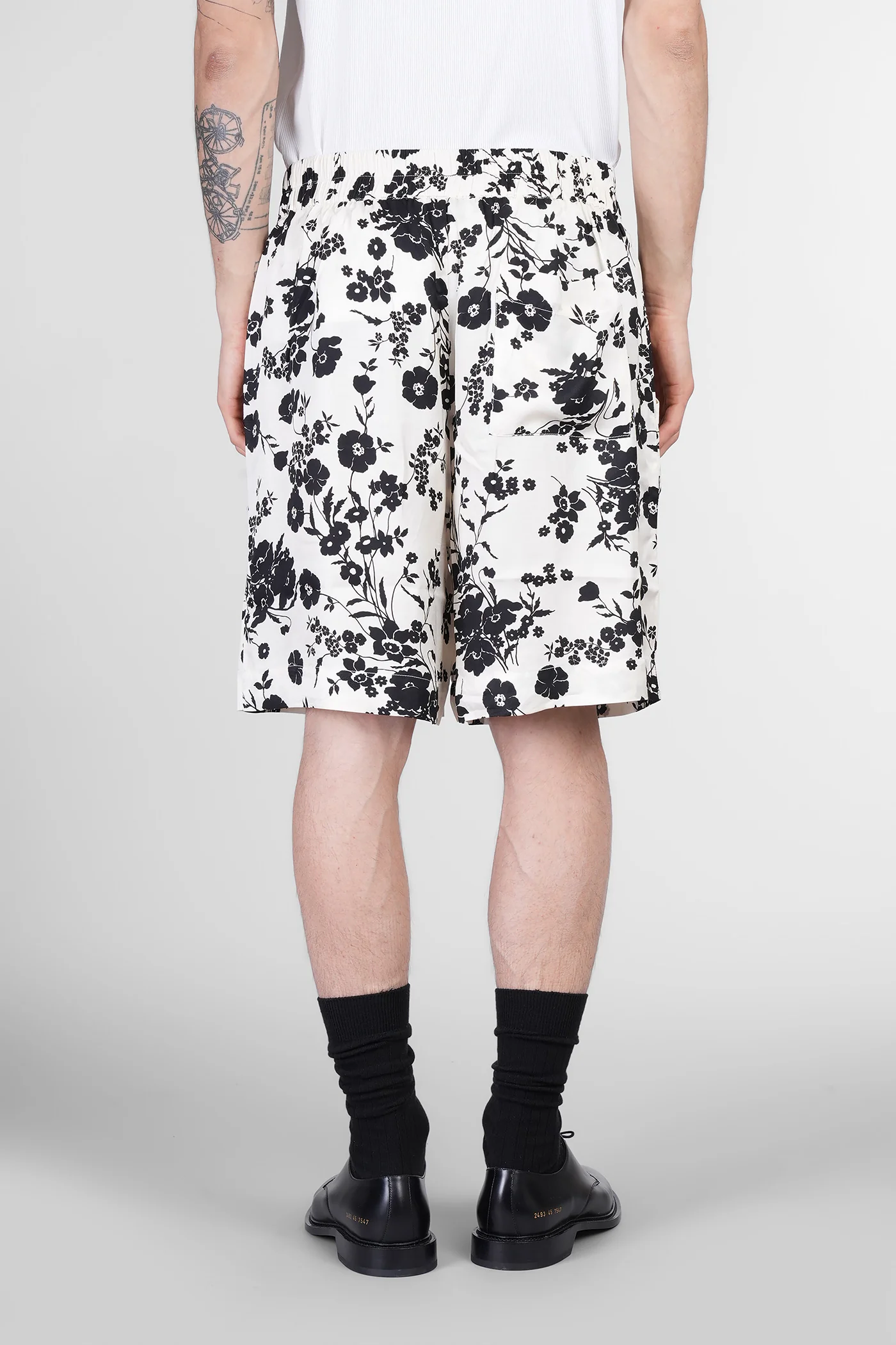 Shorts in beige viscose - Image 3