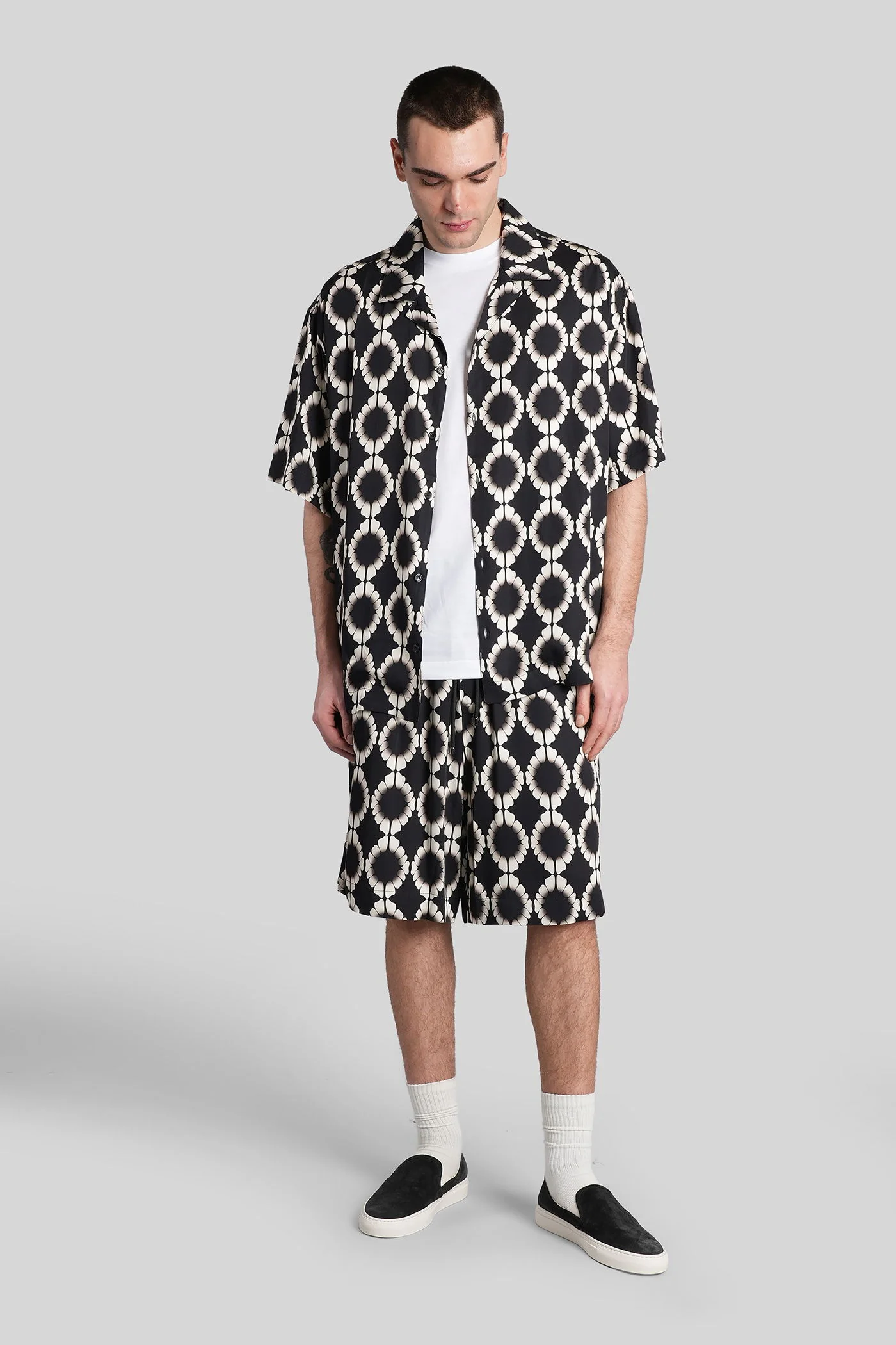 Shorts in black viscose - Image 2
