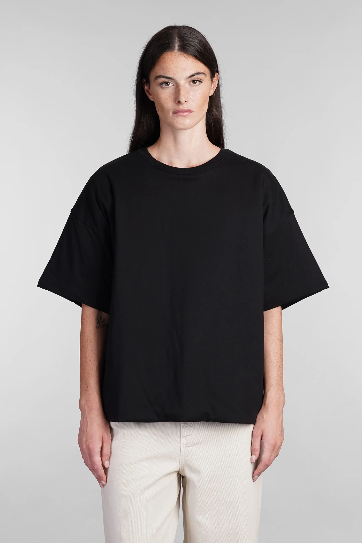 T-Shirt in black cotton - Image 31