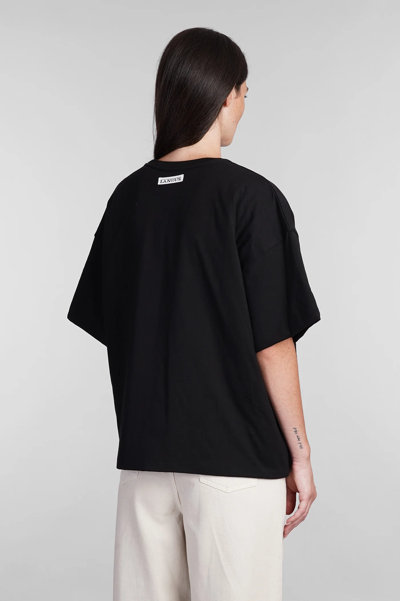 T-Shirt in black cotton - Image 53