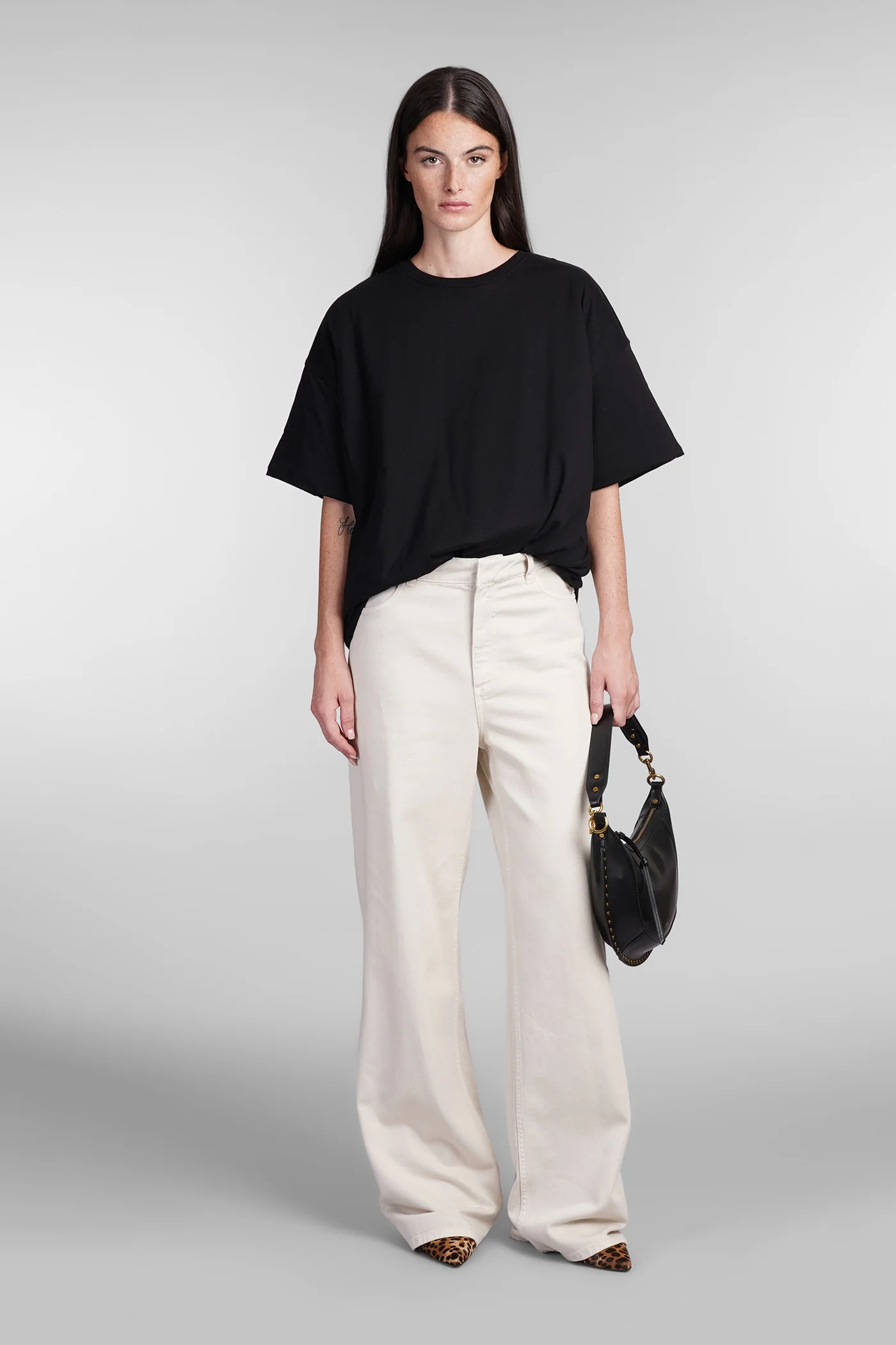 T-Shirt in black cotton - Image 7