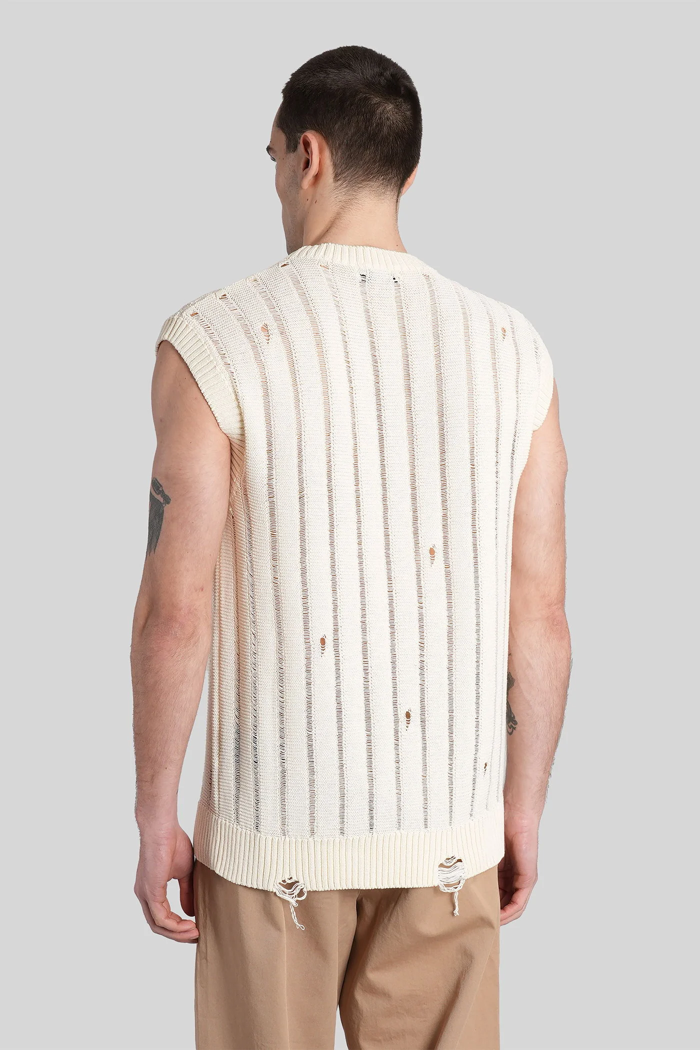 tank Top in beige cotton - Image 3