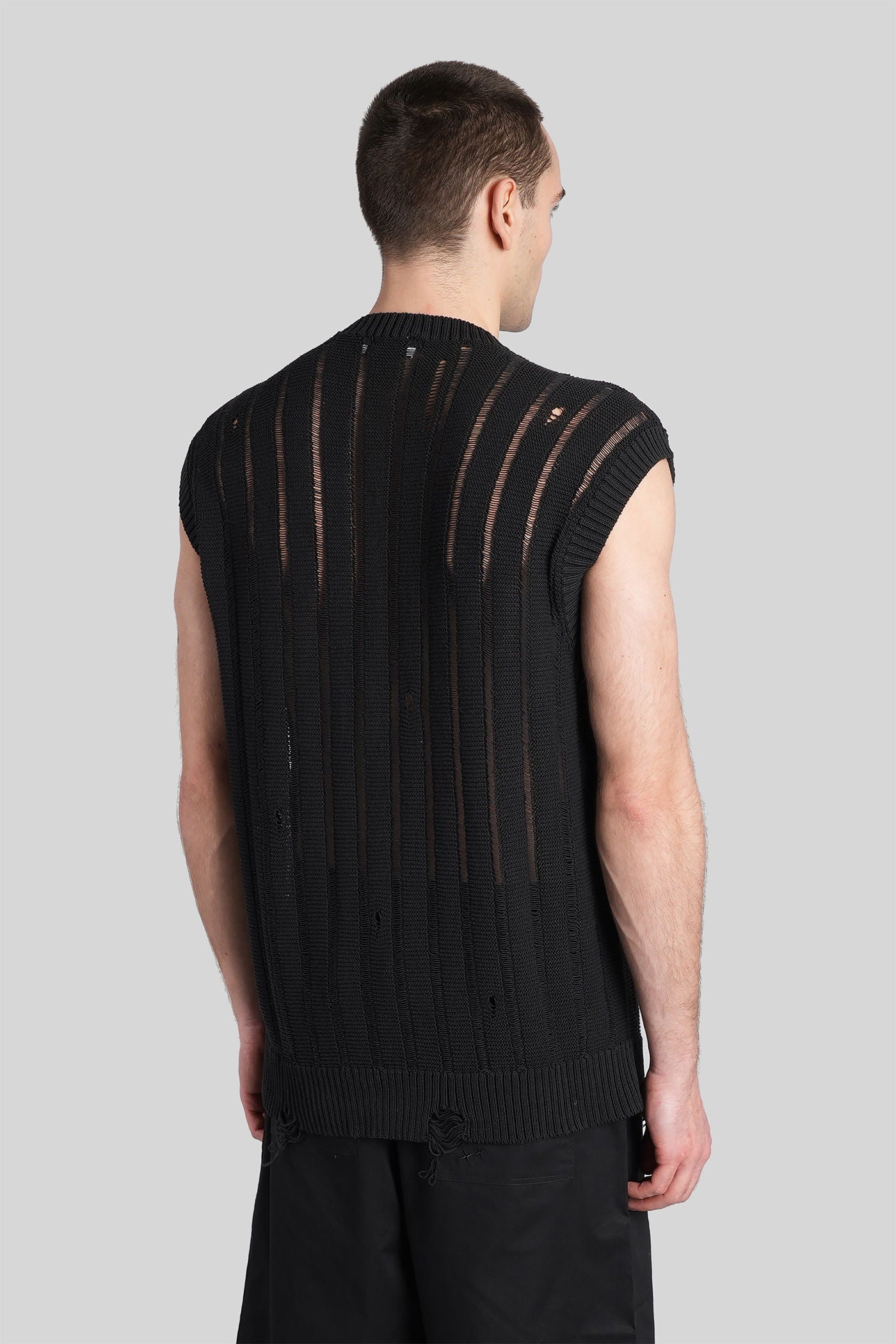 tank Top in black cotton - Image 3