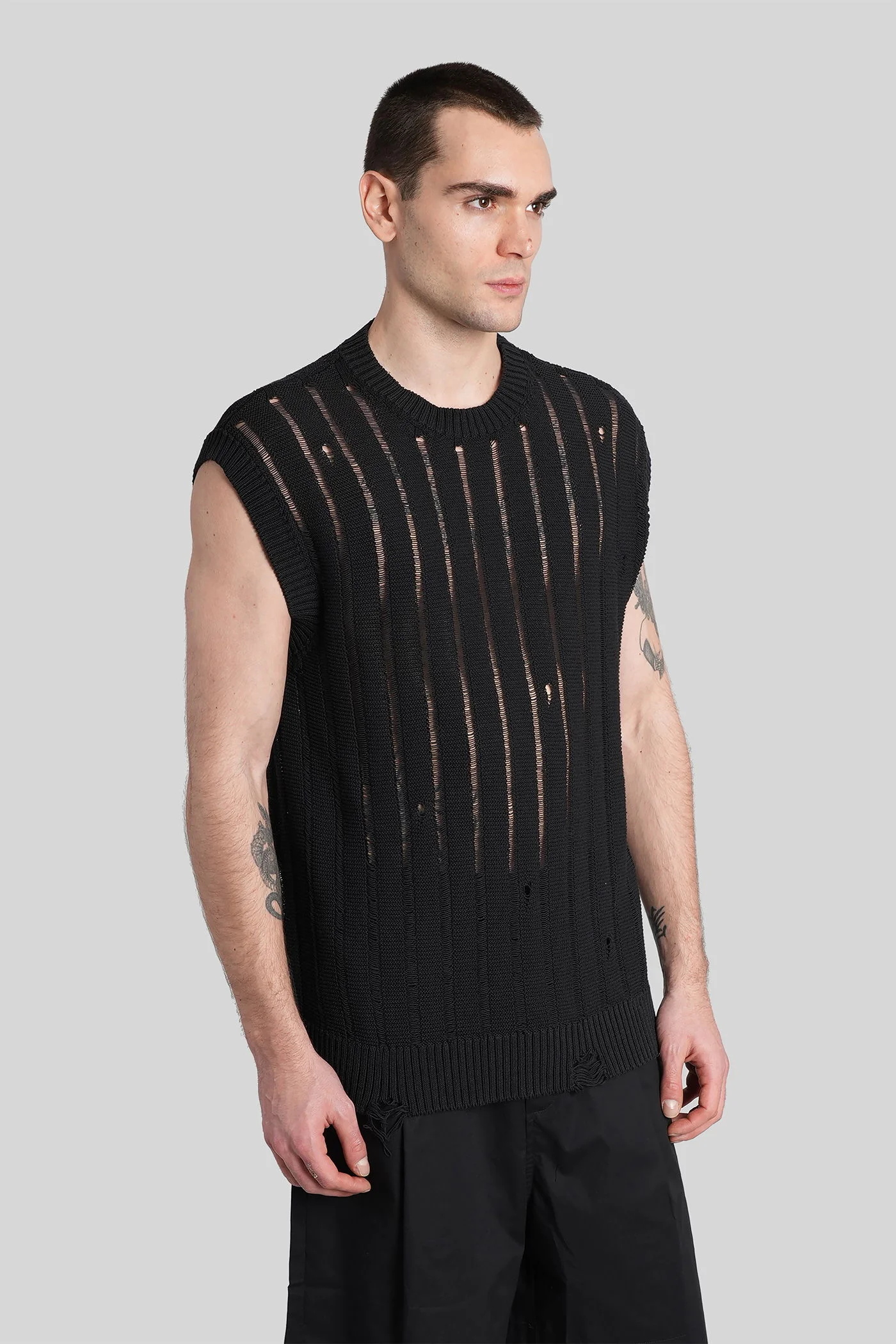 tank Top in black cotton - Image 4