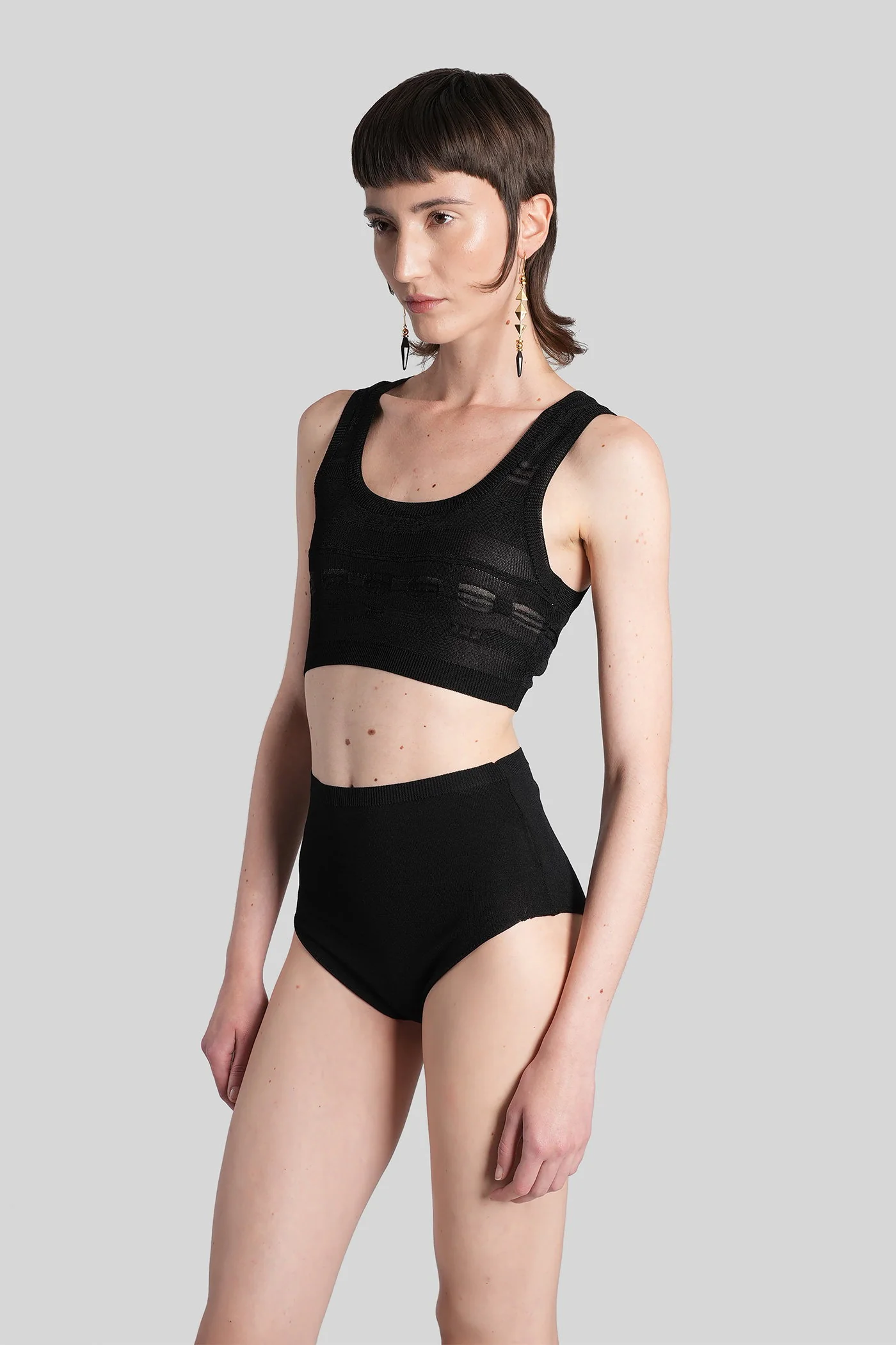 Topwear in black viscose - Image 4