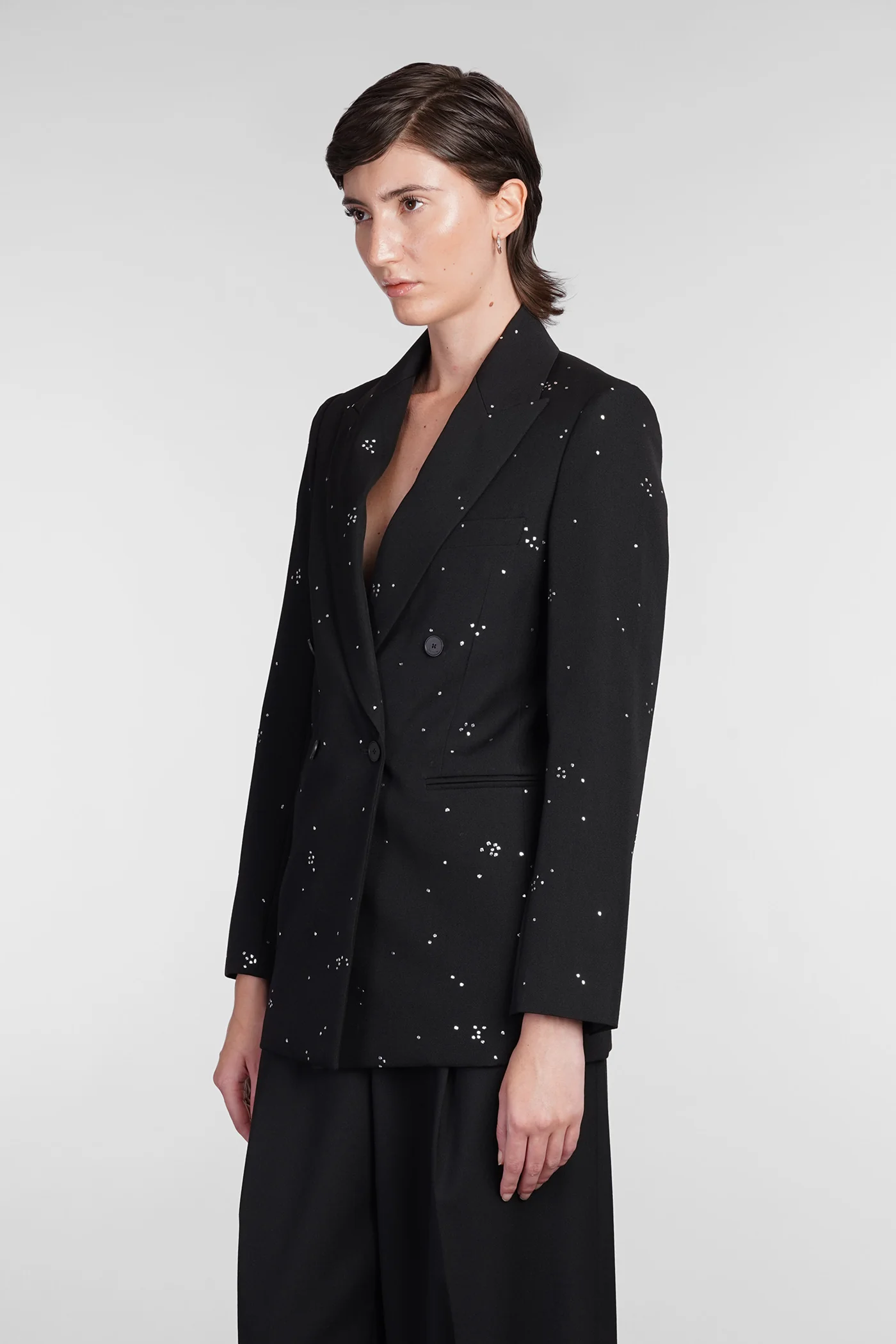 Blazer in black wool - Image 4