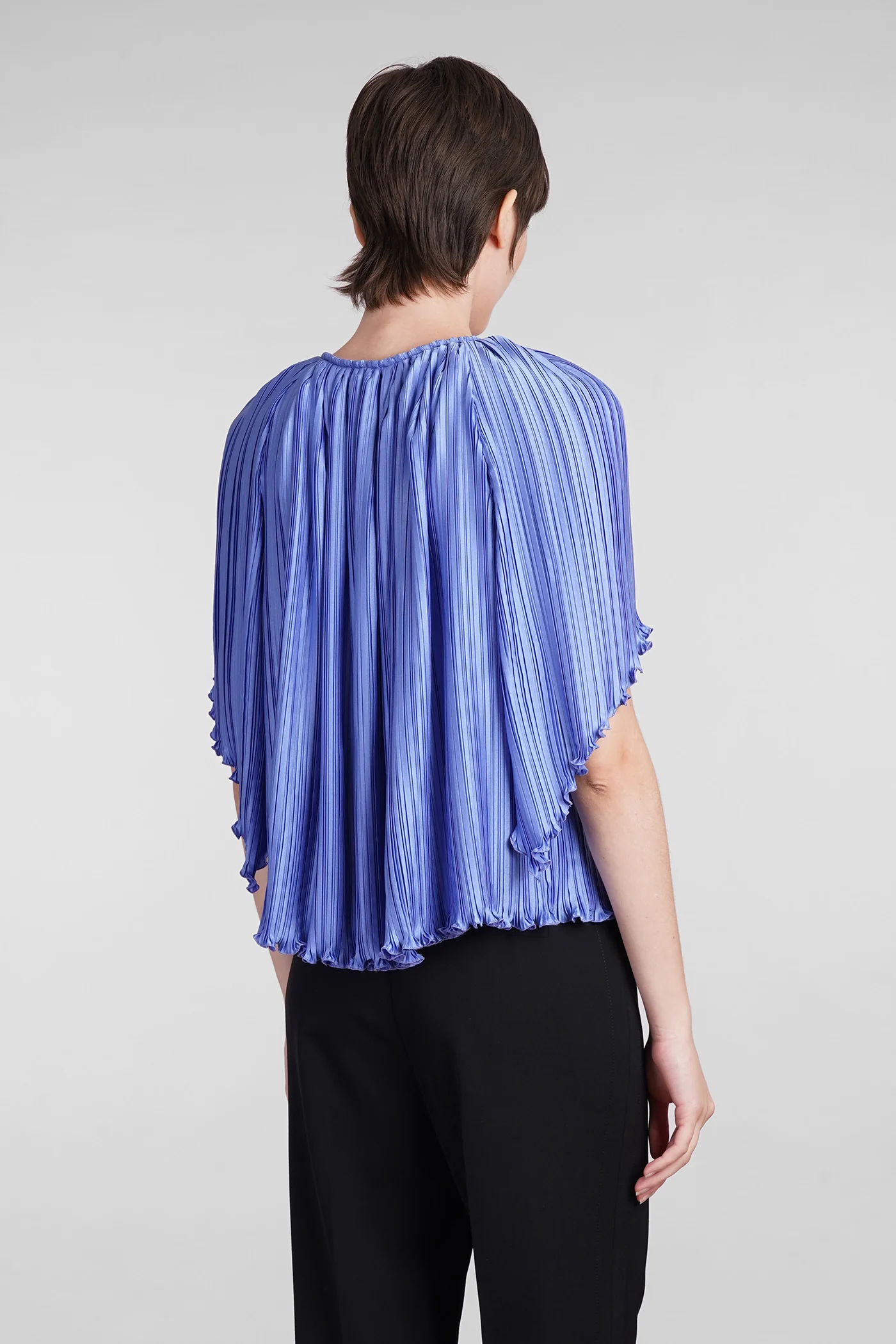 Blouse in blue polyester - Image 3