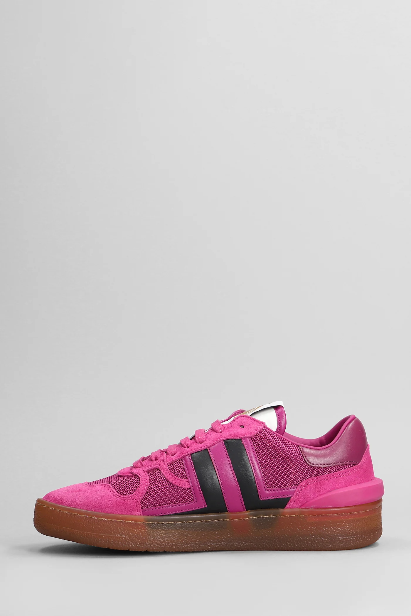 Clay Sneakers in fuxia leather - Image 3