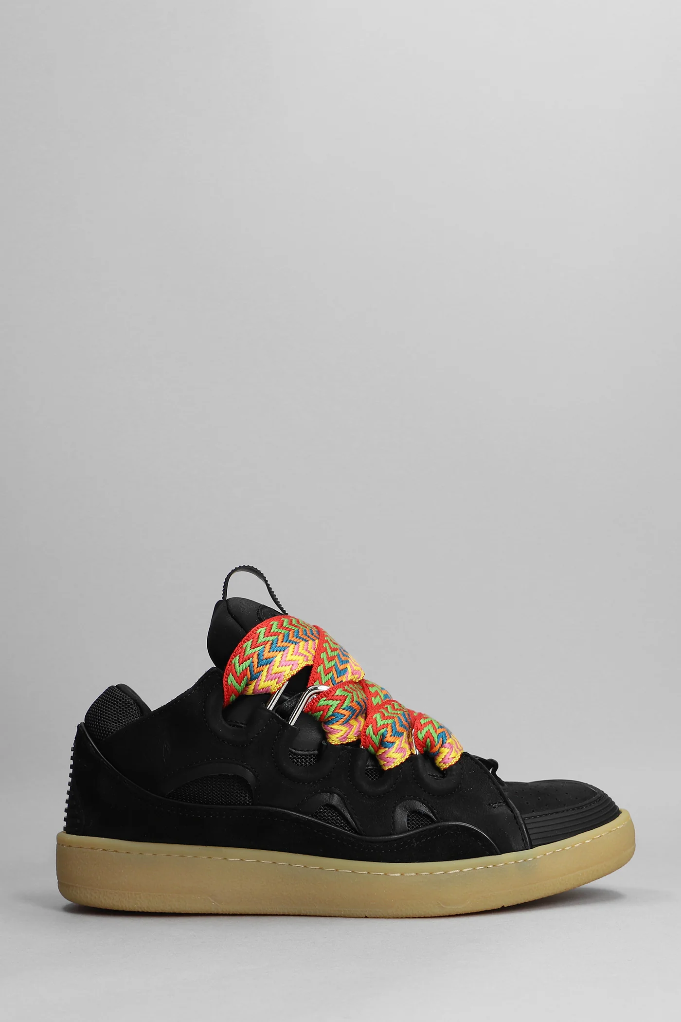 Curb Sneakers in black leather