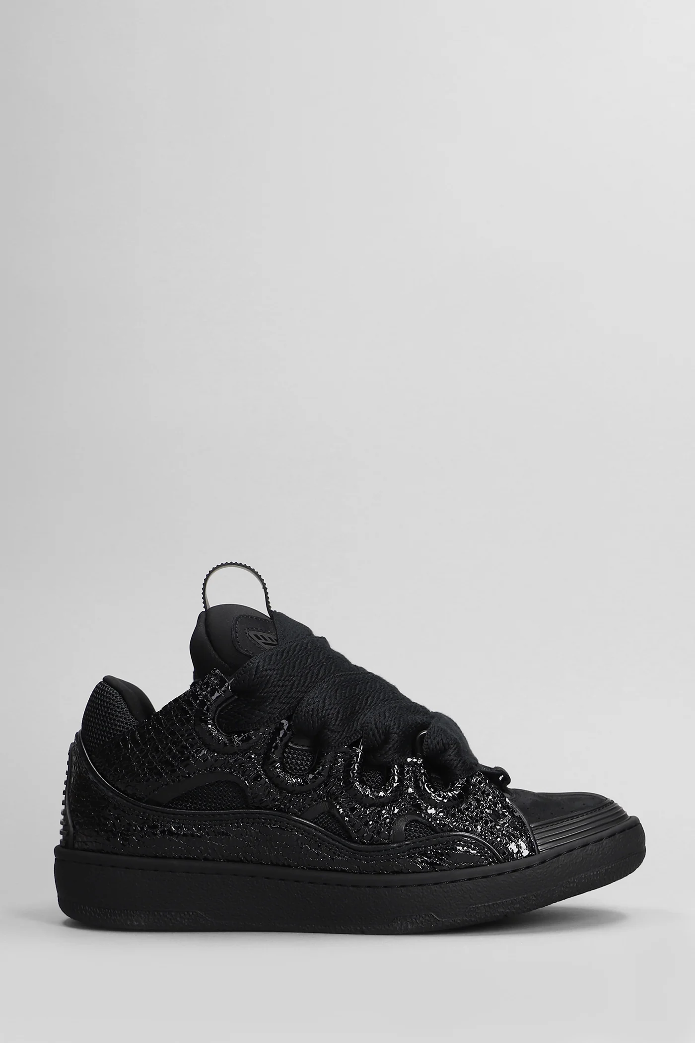 Curb Sneakers in black leather