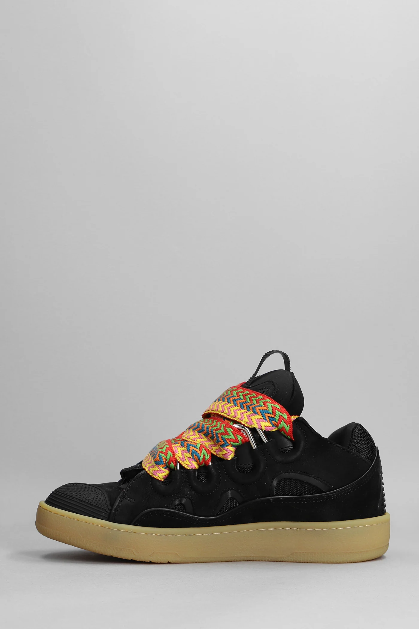 Curb Sneakers in black leather - Image 8