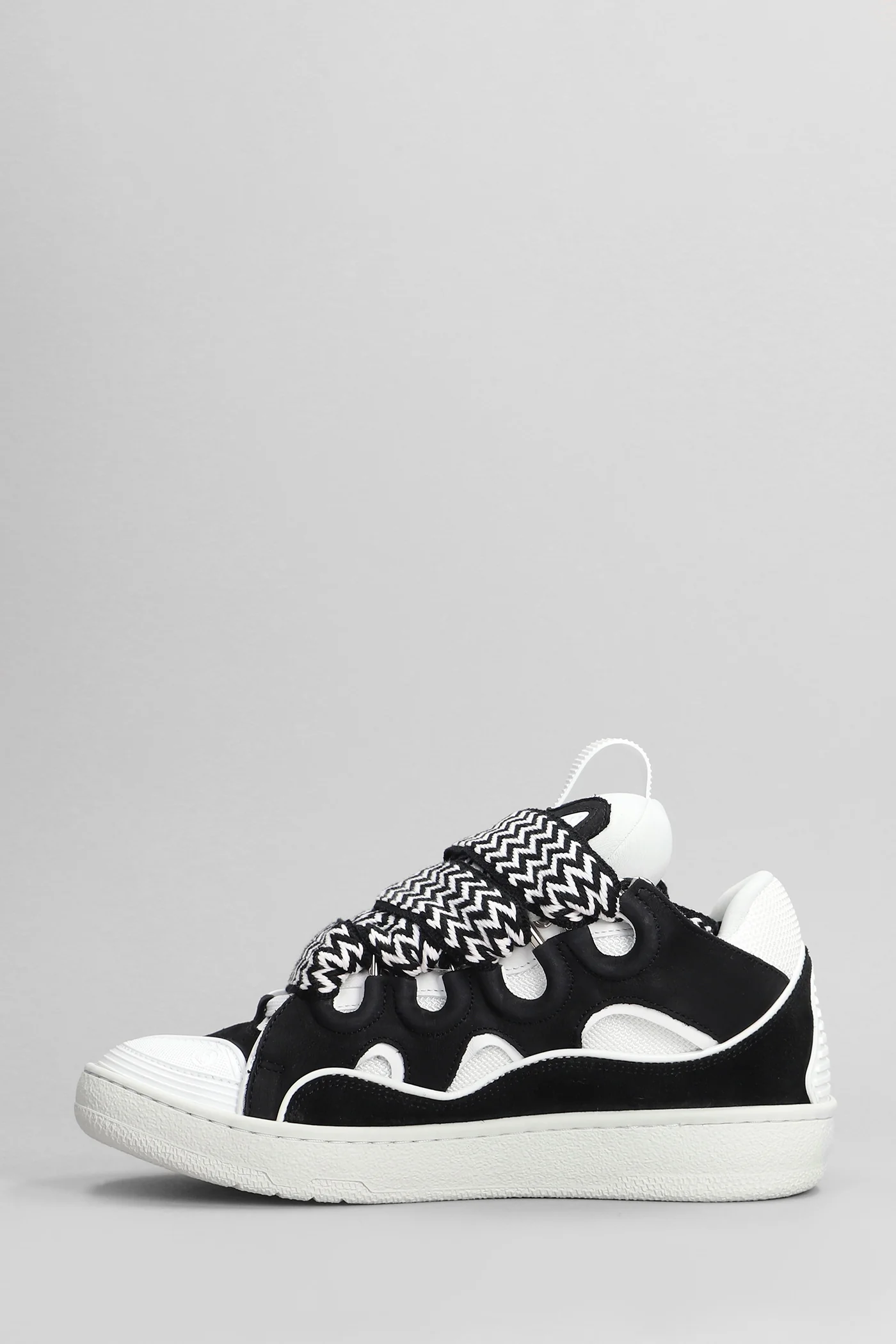 Curb Sneakers in black suede and leather - Image 3