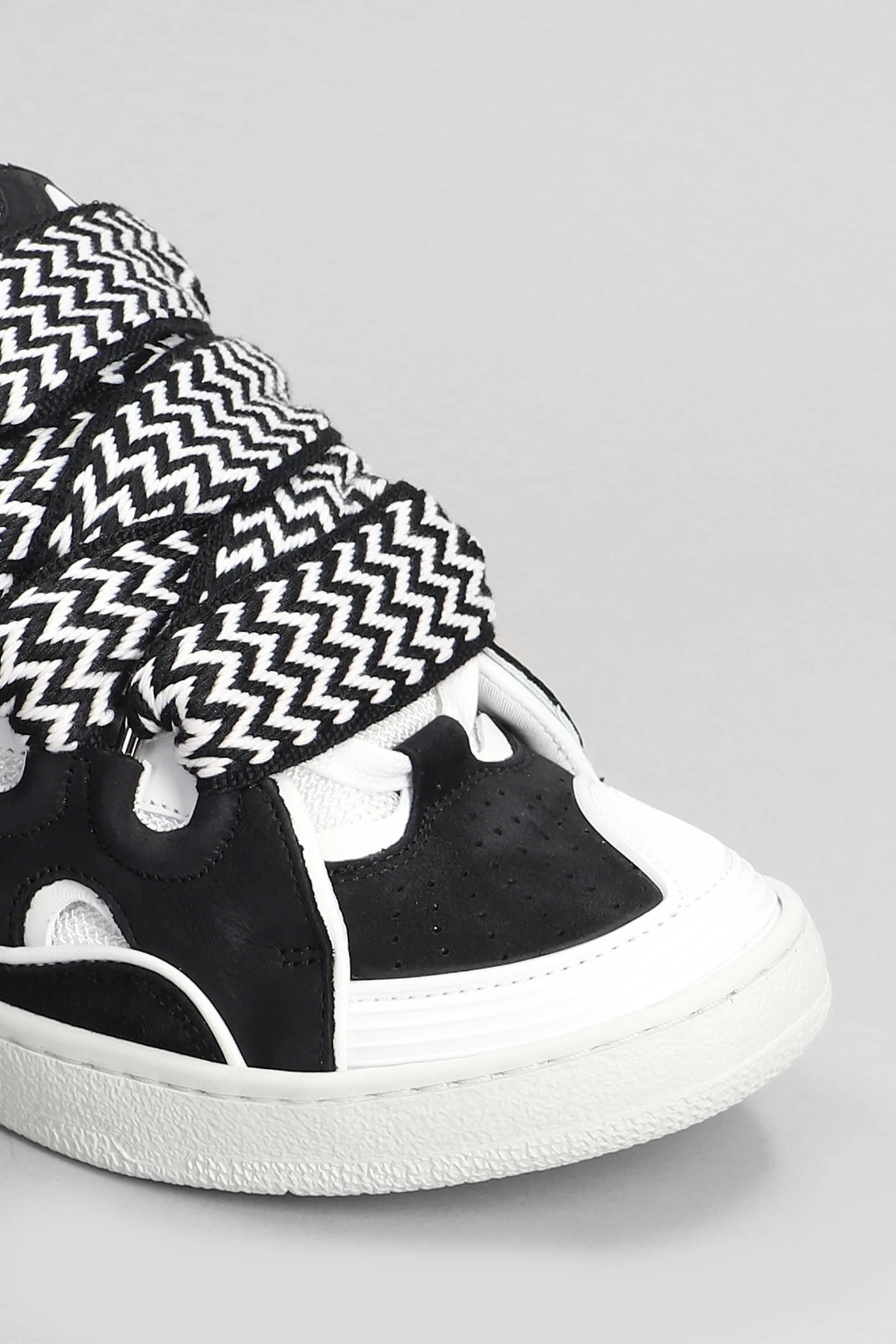 Curb Sneakers in black suede and leather - Image 5