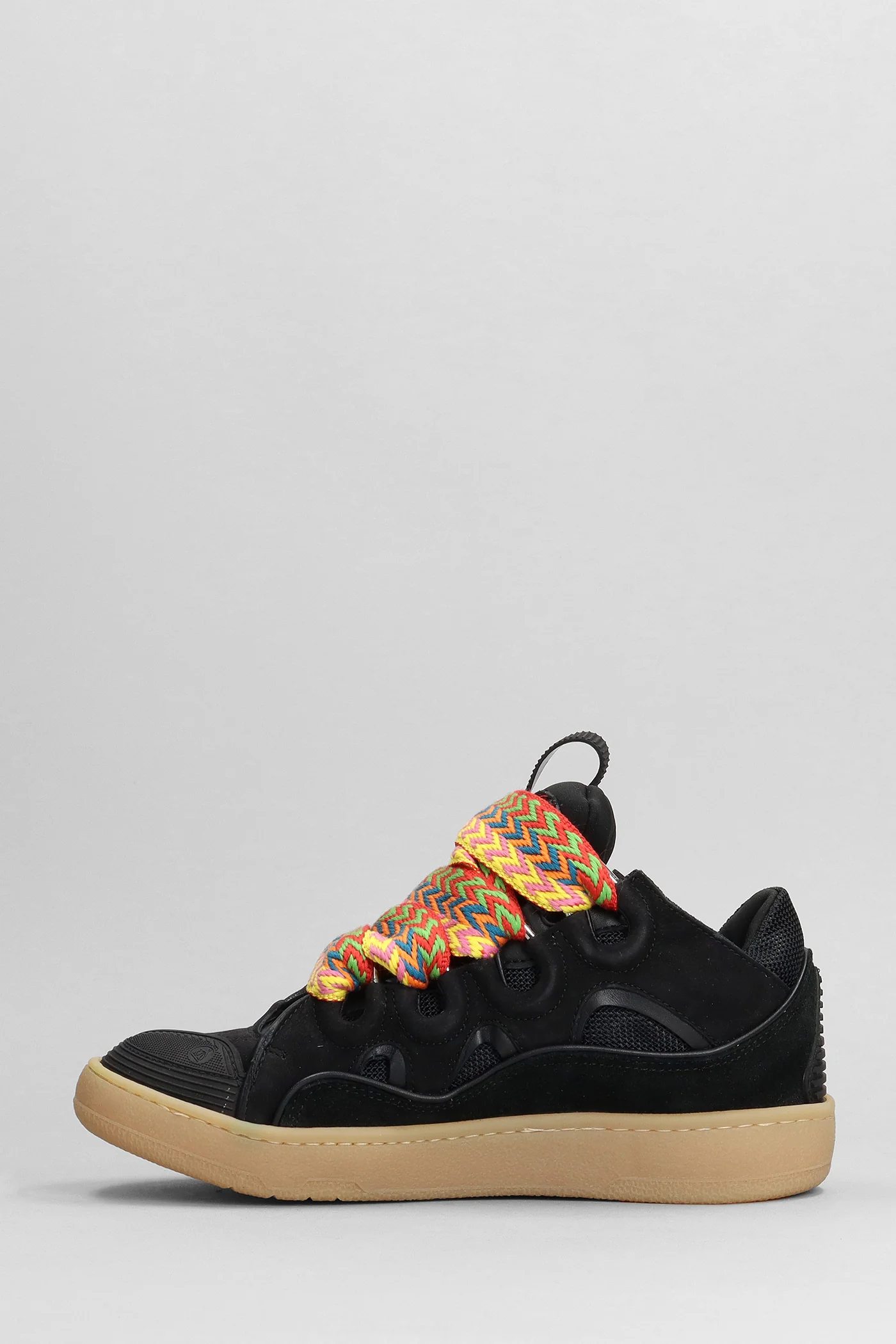 Curb Sneakers in black suede and leather - Image 3