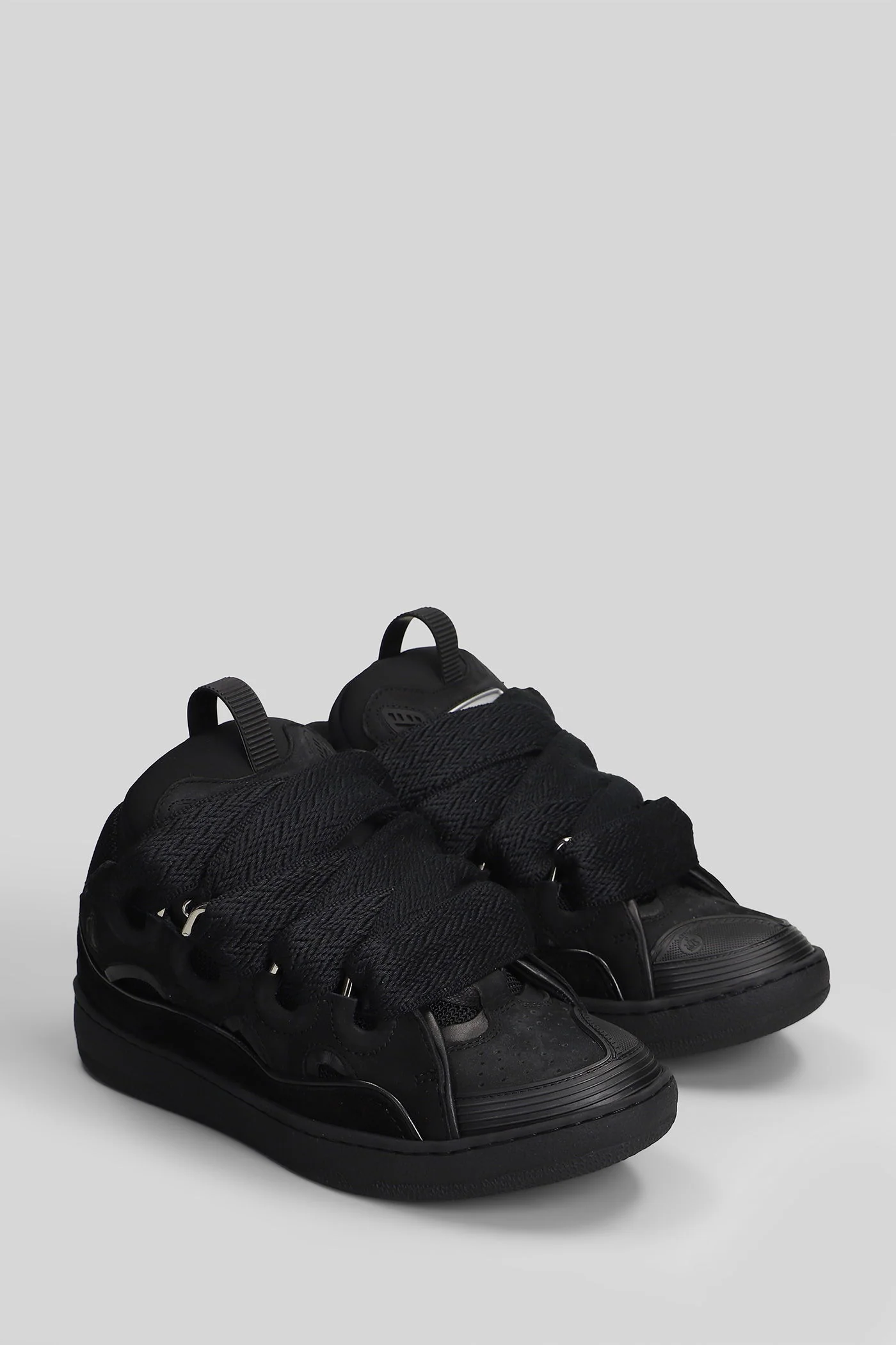 Curb Sneakers in black suede and leather - Image 2