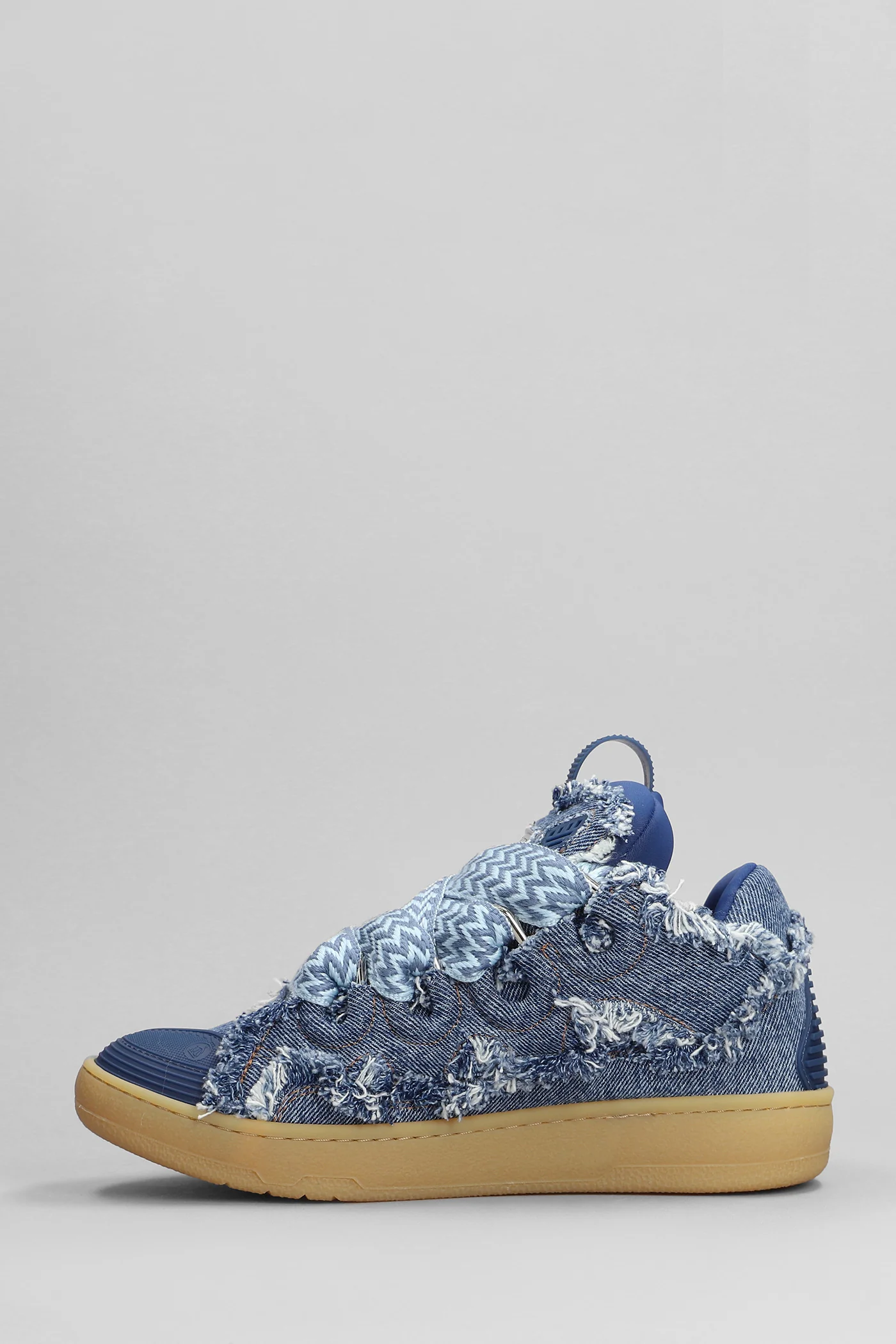 Curb Sneakers in blue cotton - Image 3