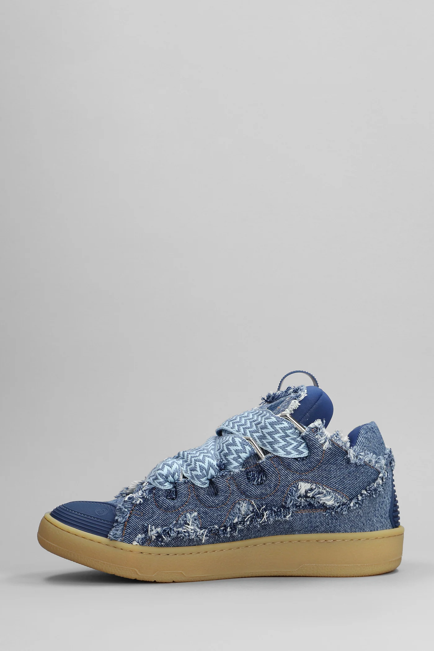 Curb Sneakers in blue cotton - Image 3