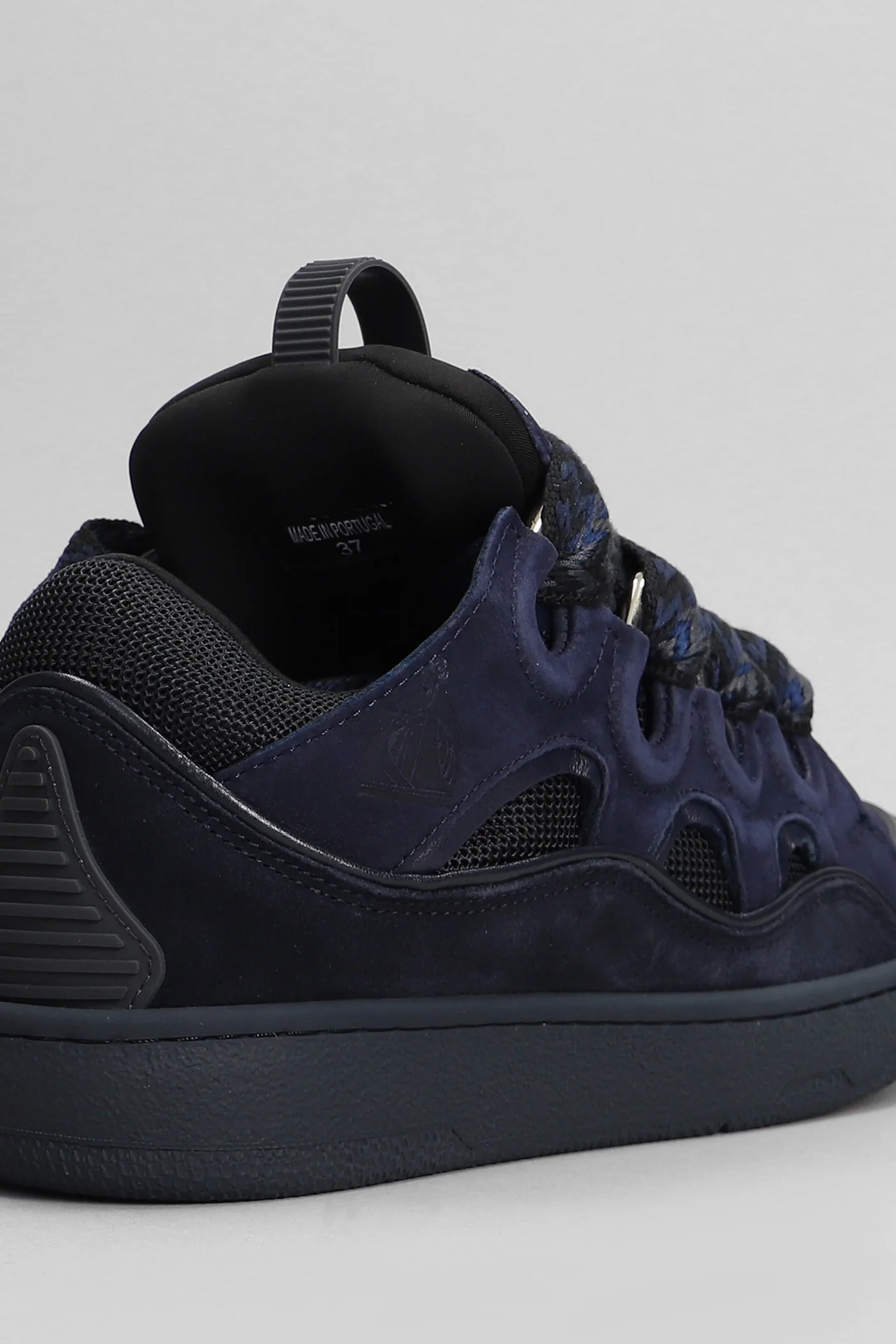 Curb Sneakers in blue suede and leather - Image 5