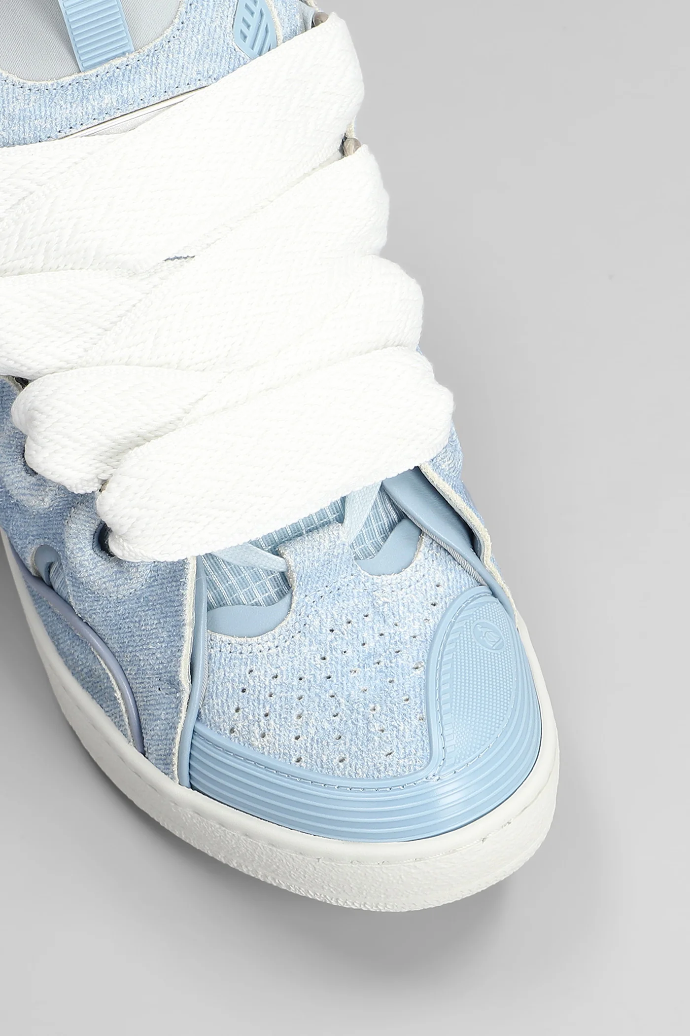 Curb Sneakers in cyan leather - Image 5