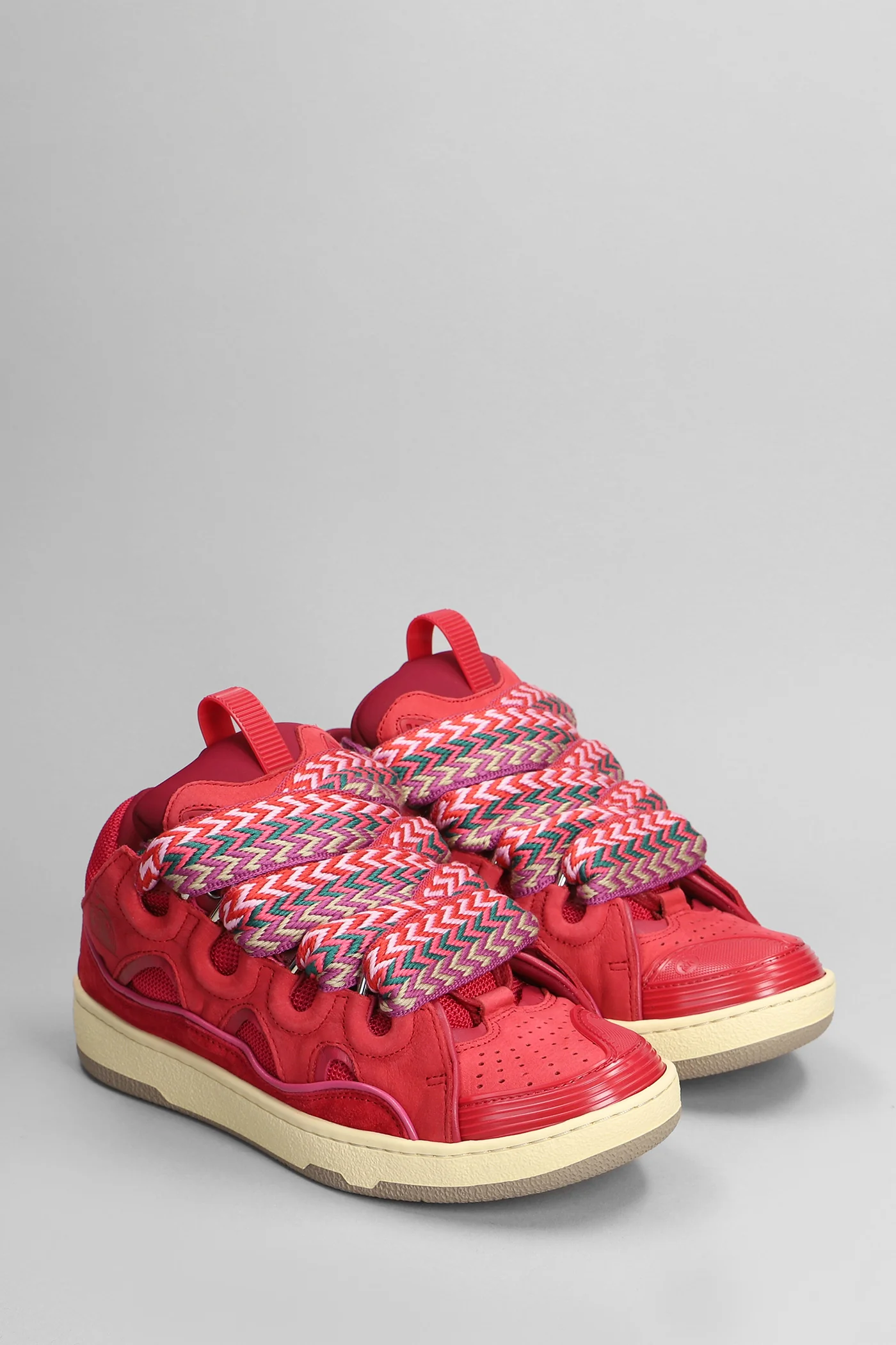 Curb Sneakers in fuxia suede and leather - Image 2