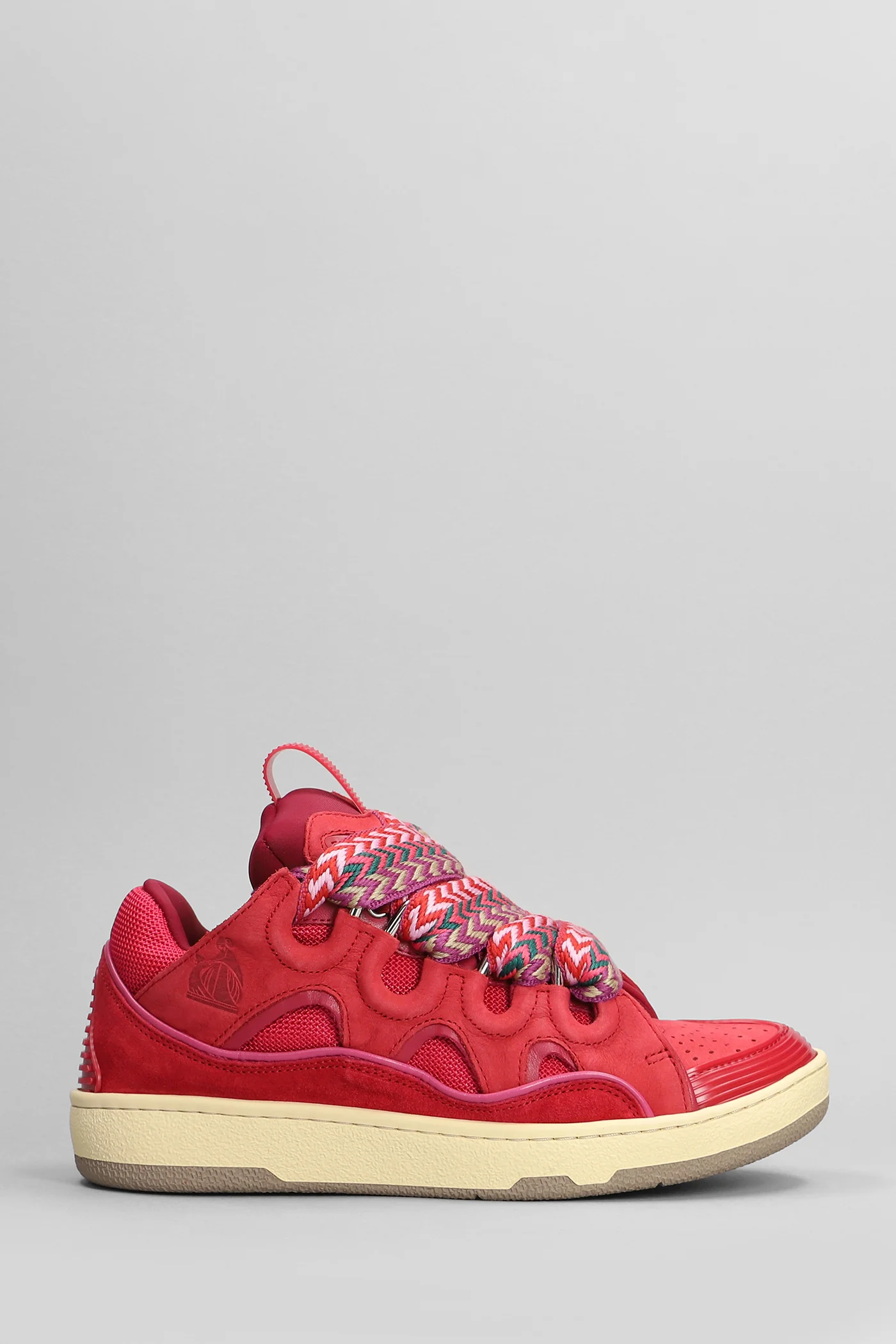 Curb Sneakers in fuxia suede and leather - Image 6