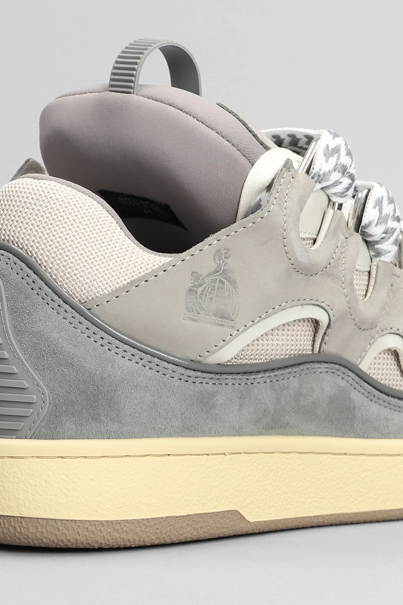 Curb Sneakers in grey leather - Image 5