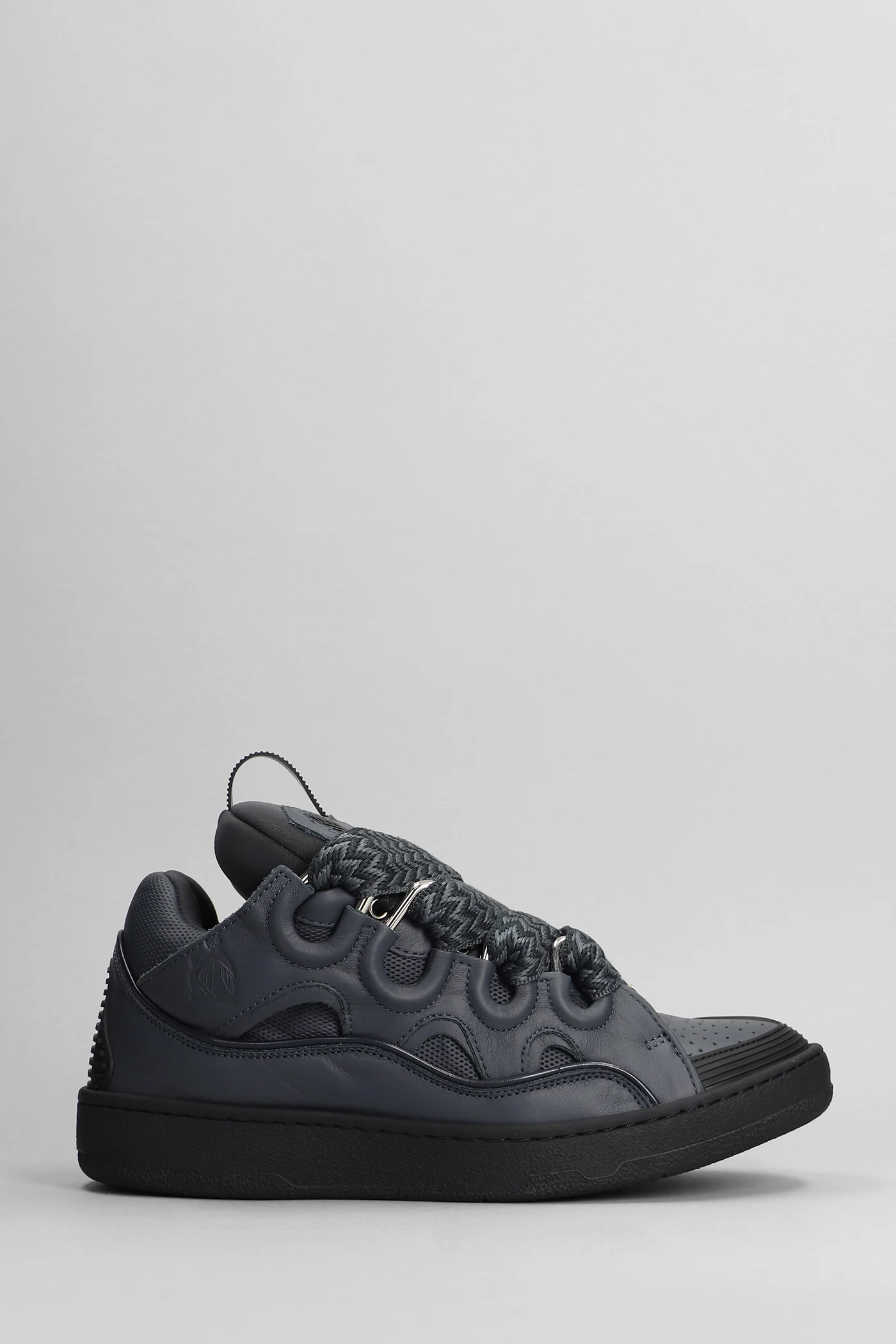 Curb Sneakers in grey leather