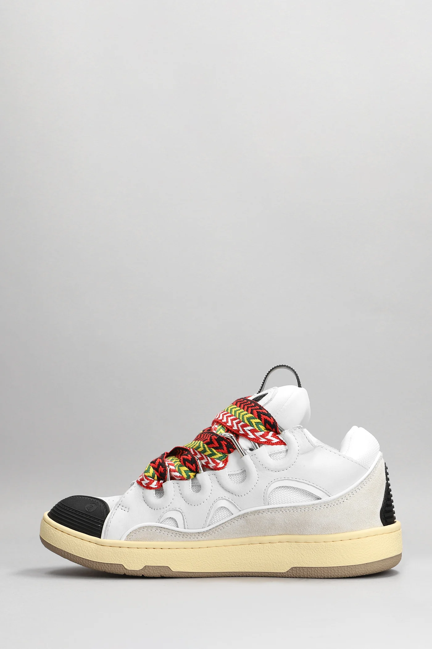 Curb Sneakers in white leather - Image 3