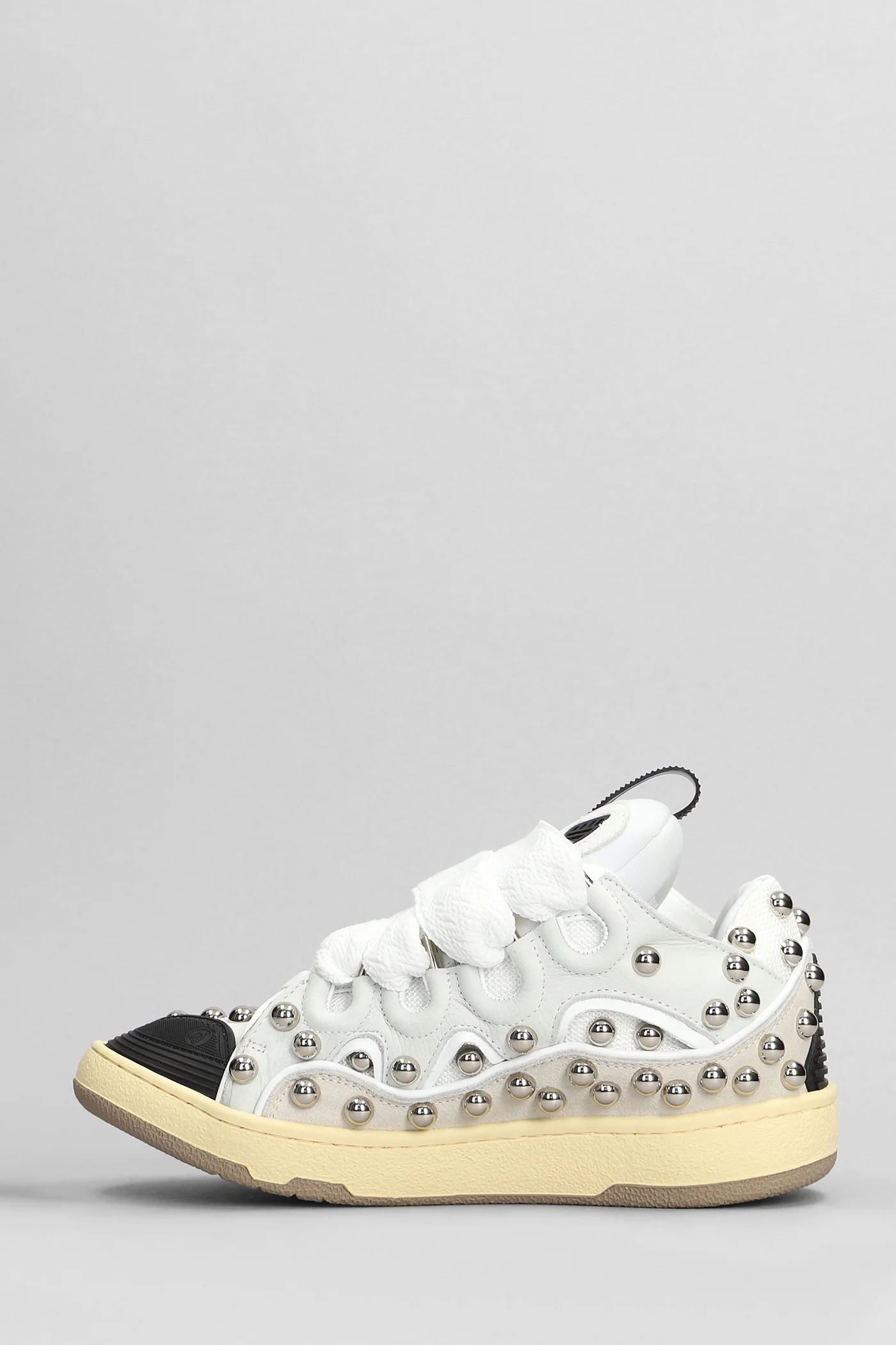 Curb Sneakers in white leather - Image 3