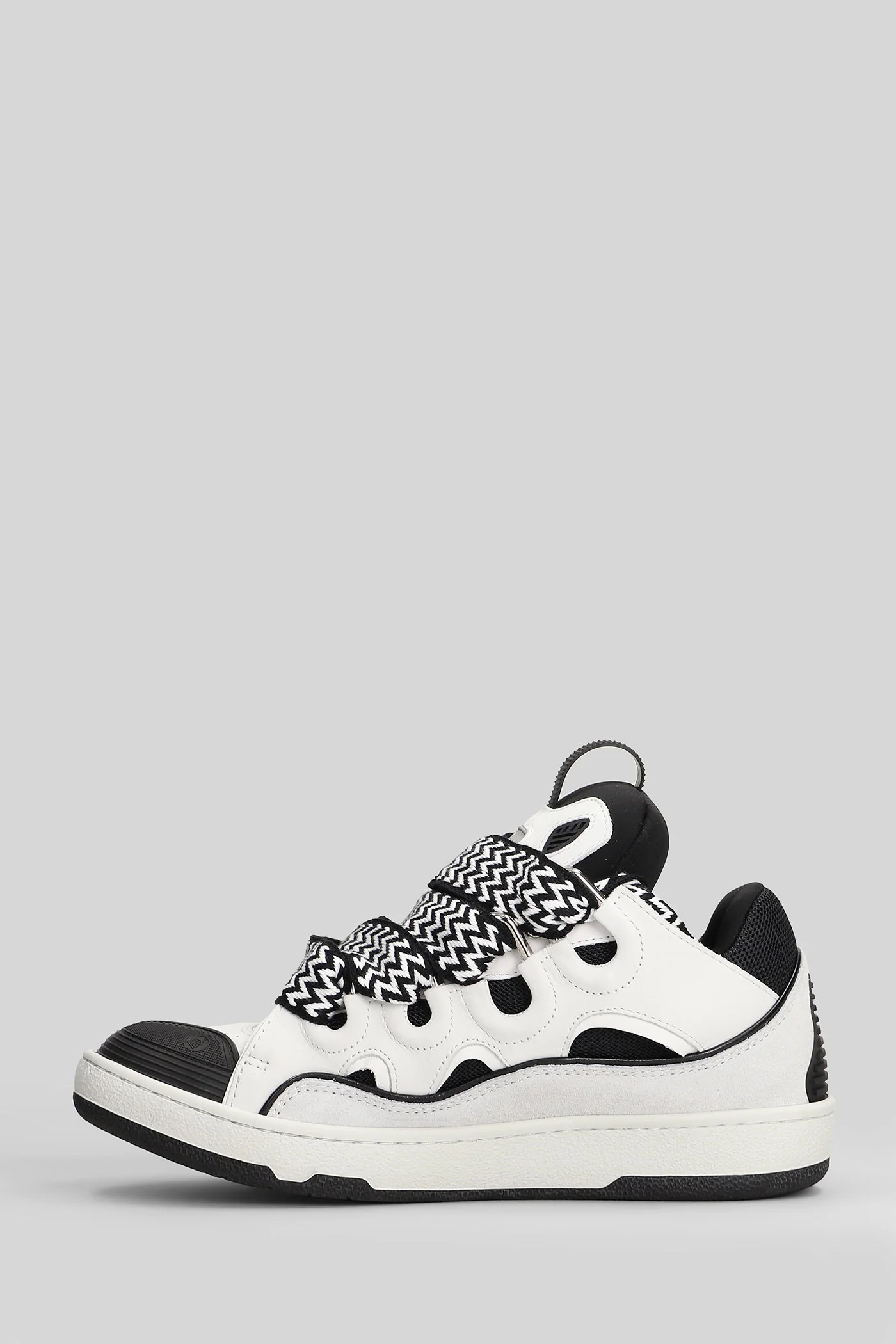 Curb Sneakers in white leather - Image 3