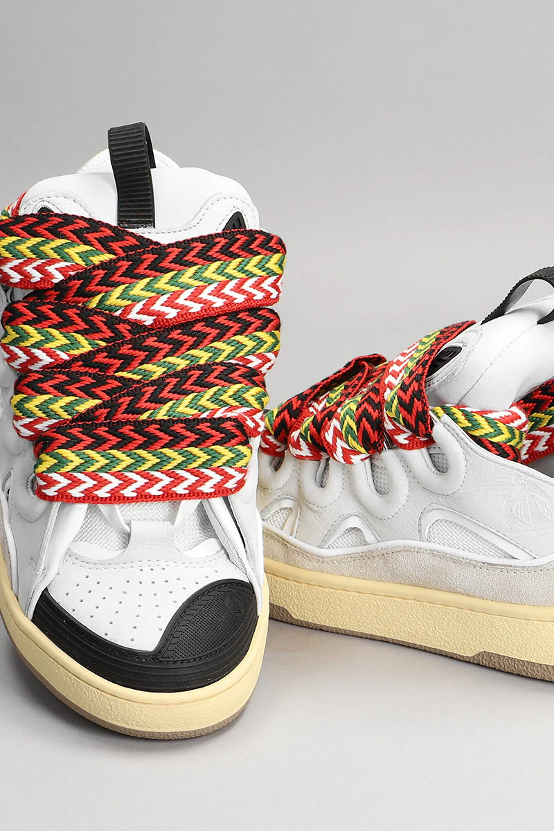 Curb Sneakers in white suede and leather - Image 5
