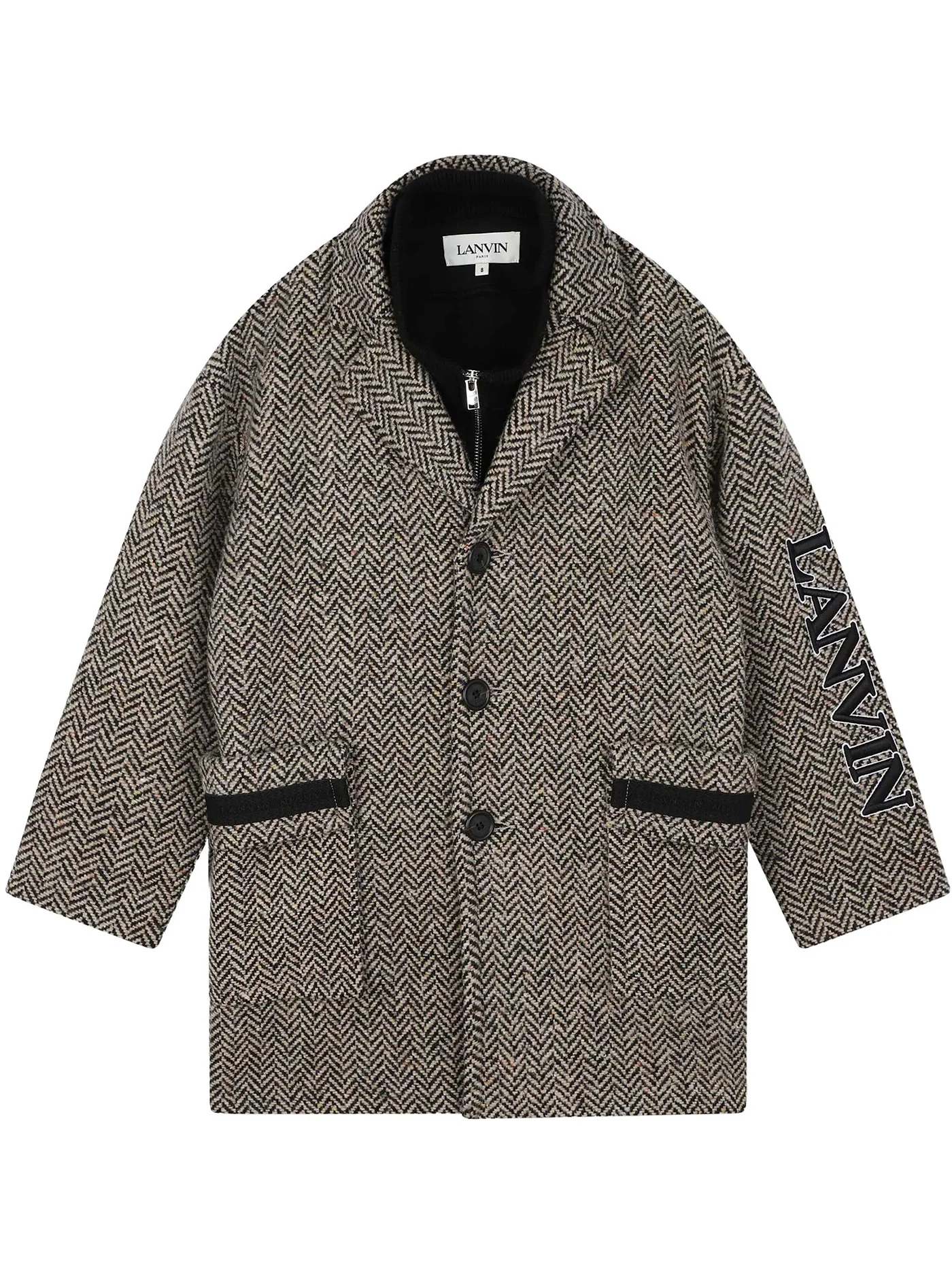 Coat in beige wool