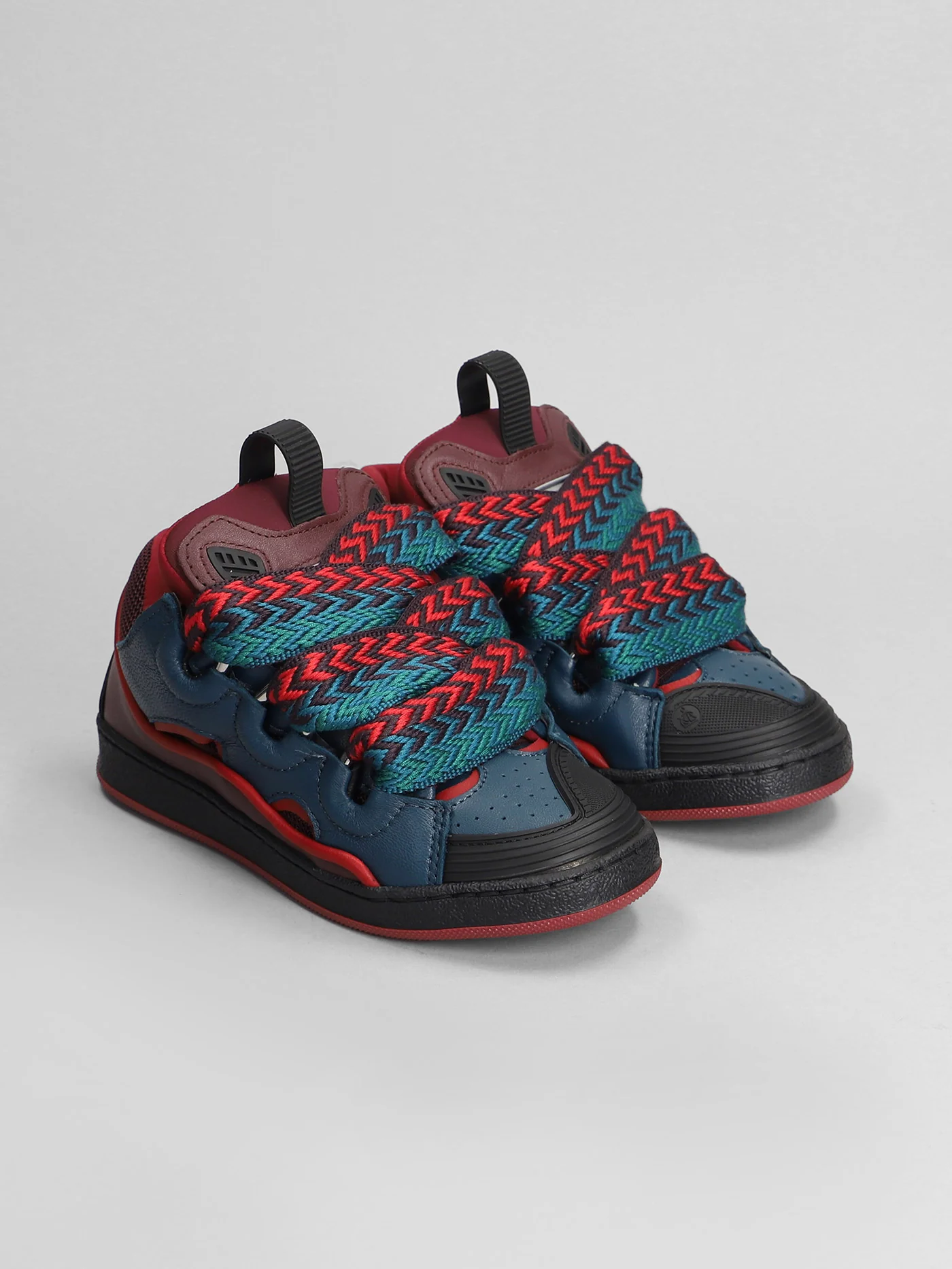 Curb Sneakers in blue leather - Image 2