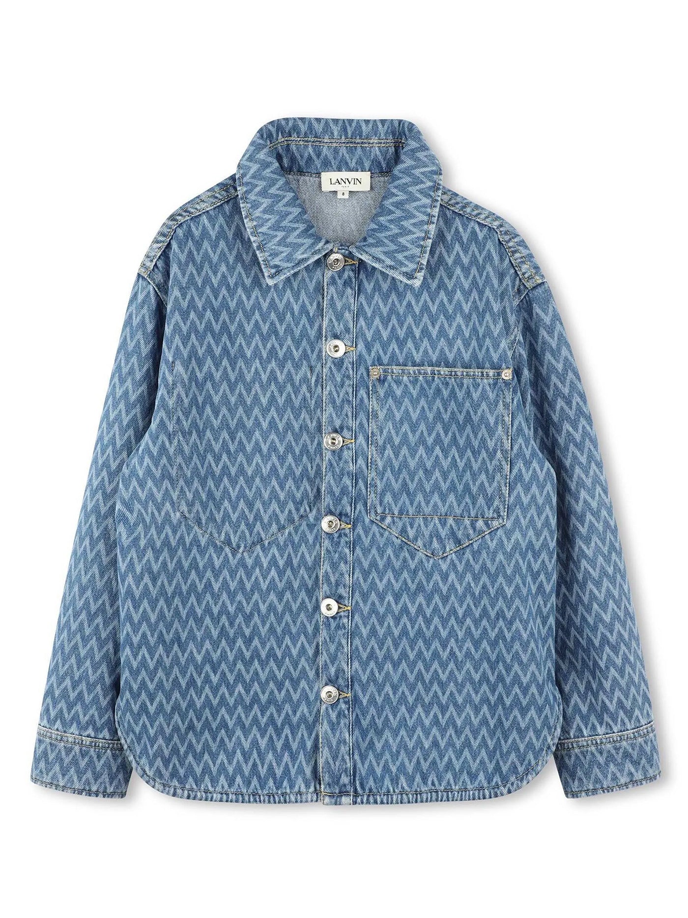 Shirt in blue cotton