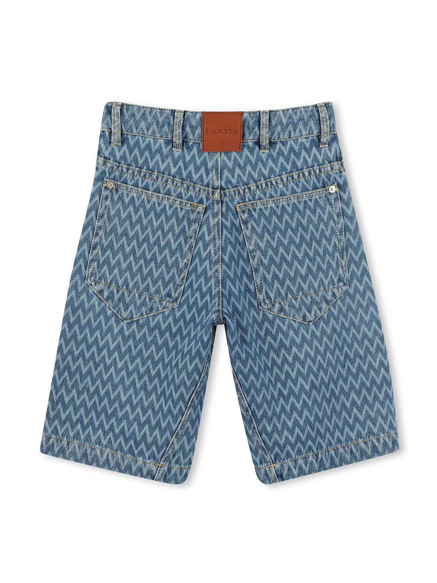 Shorts in blue cotton - Image 2