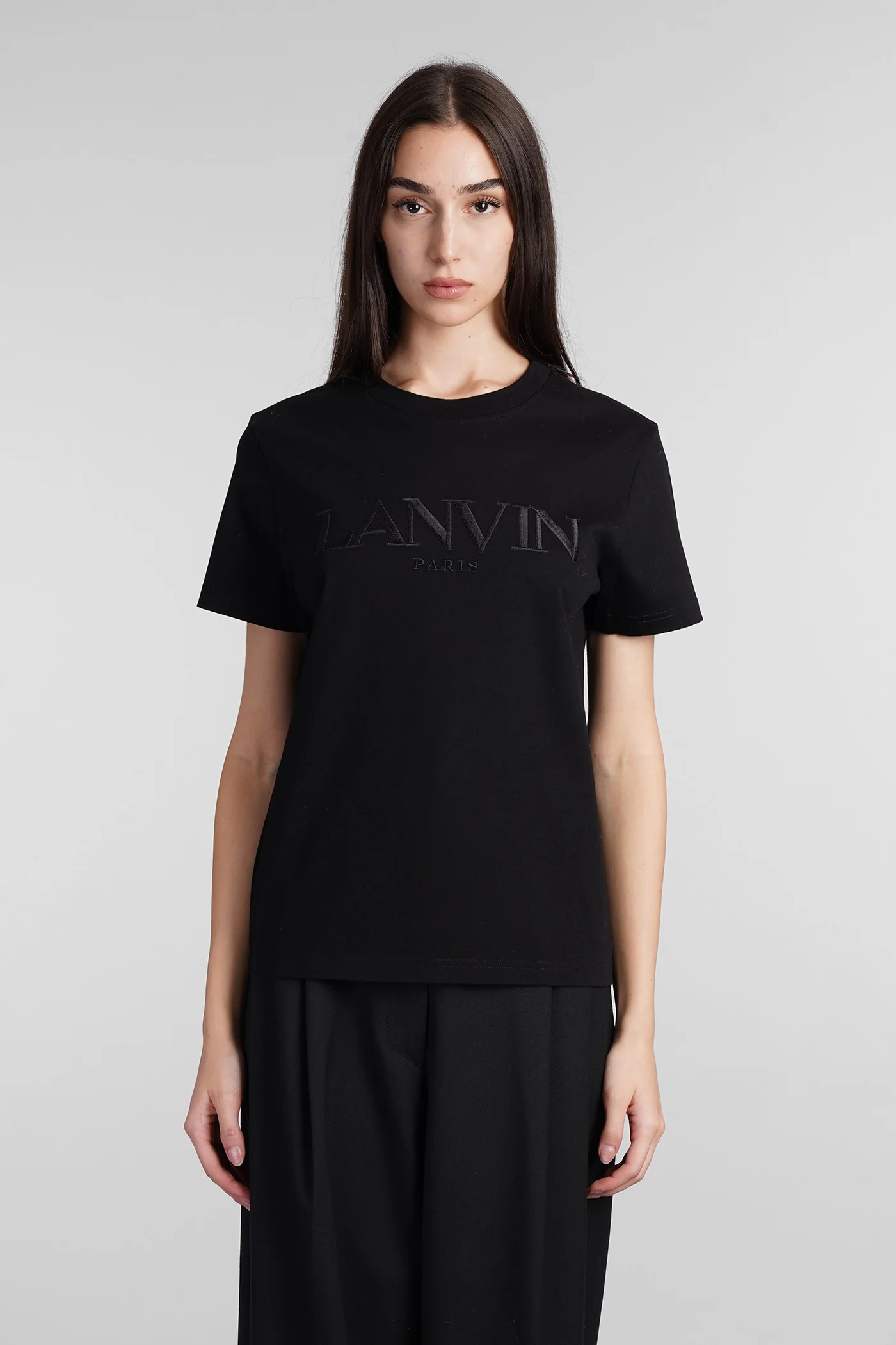 T-Shirt in black cotton