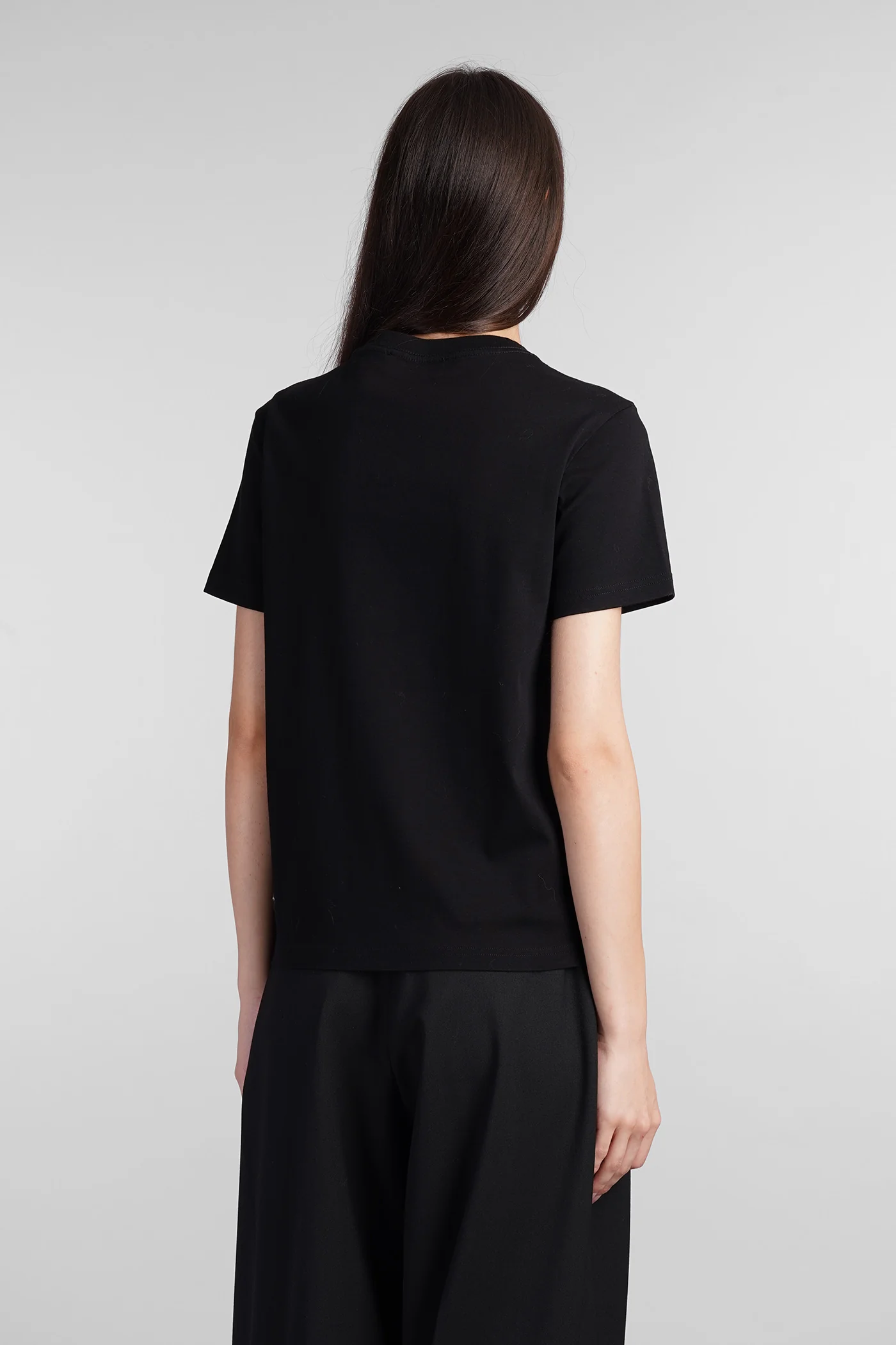 T-Shirt in black cotton - Image 3