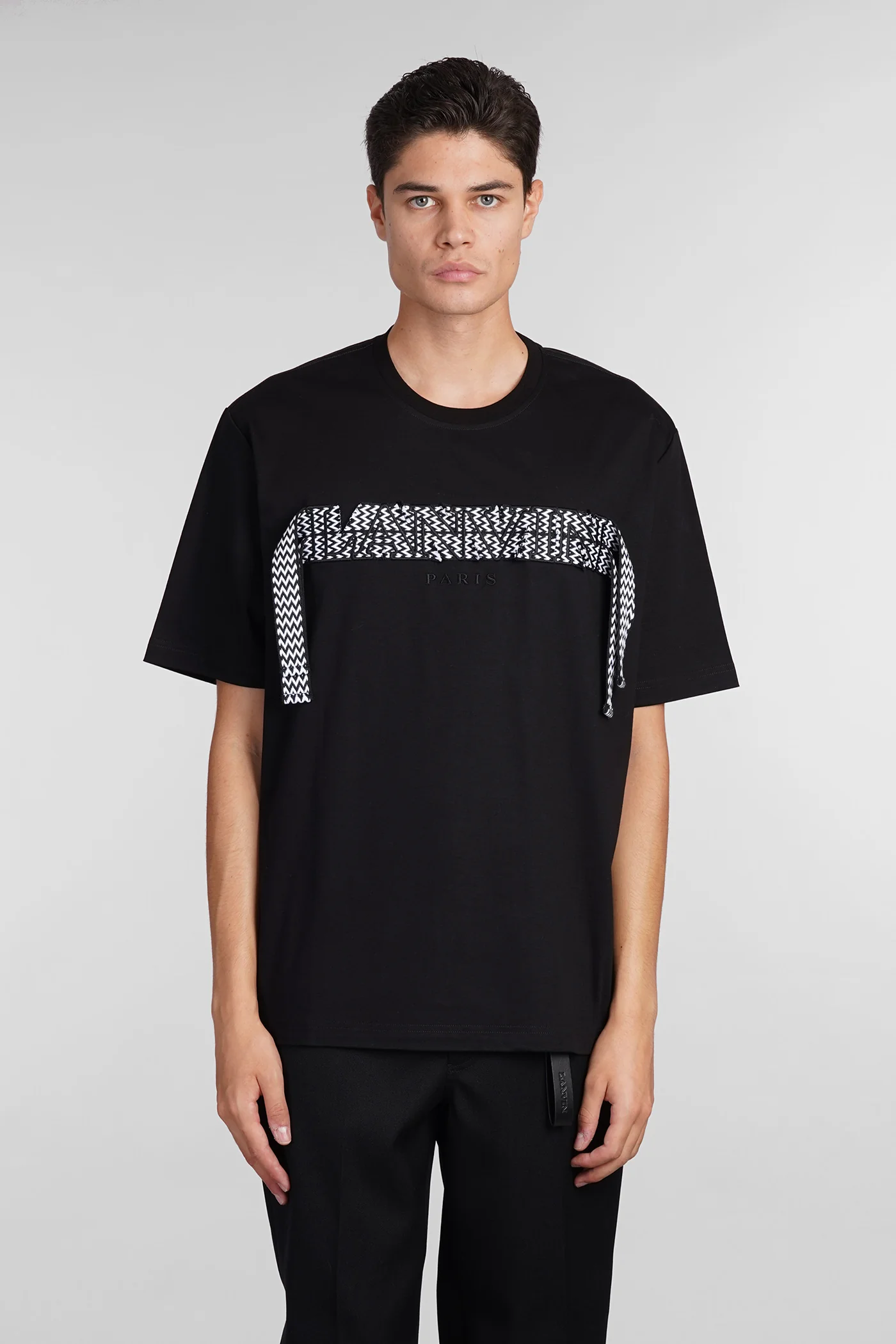 T-Shirt in black cotton