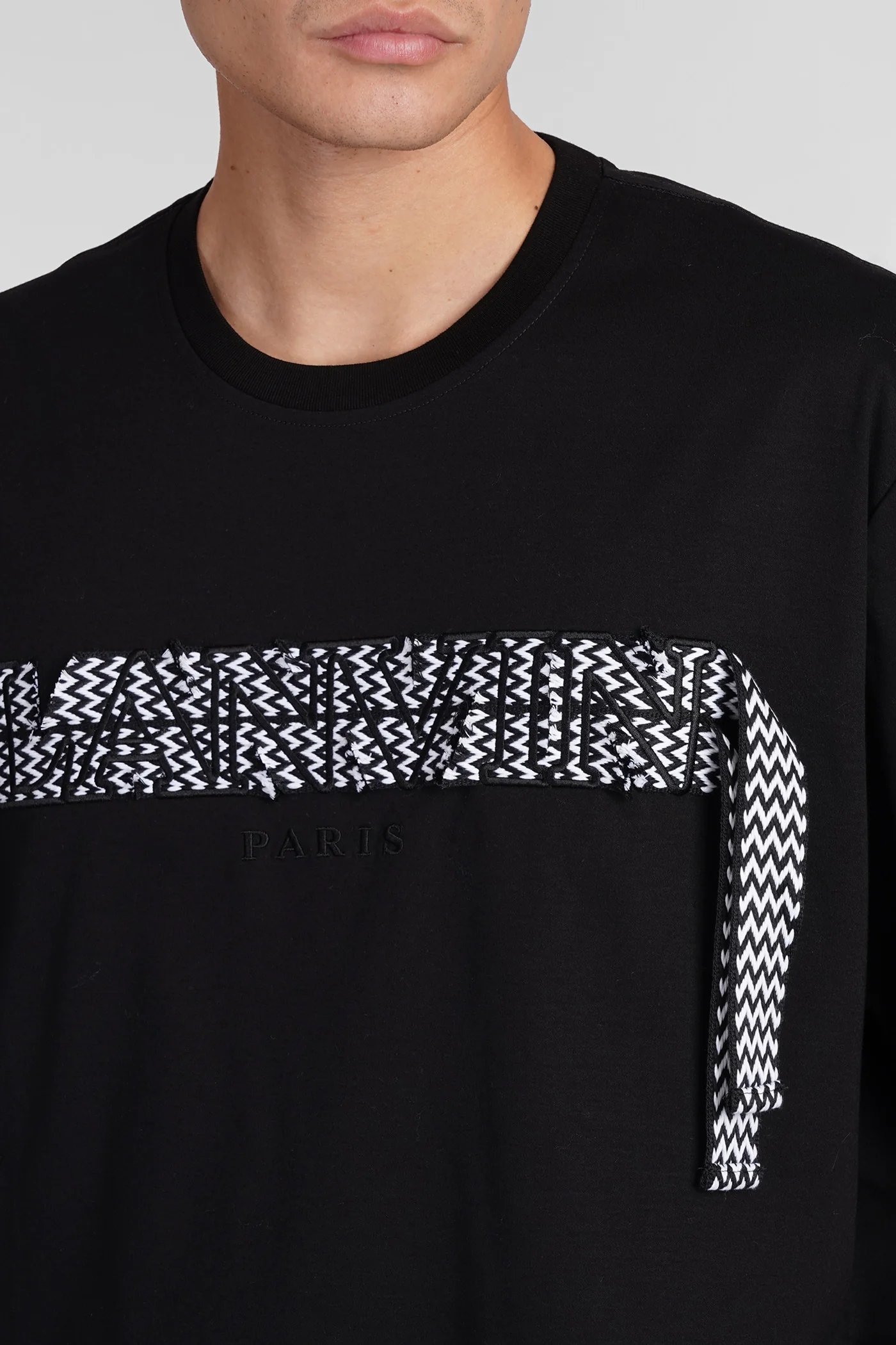 T-Shirt in black cotton - Image 5