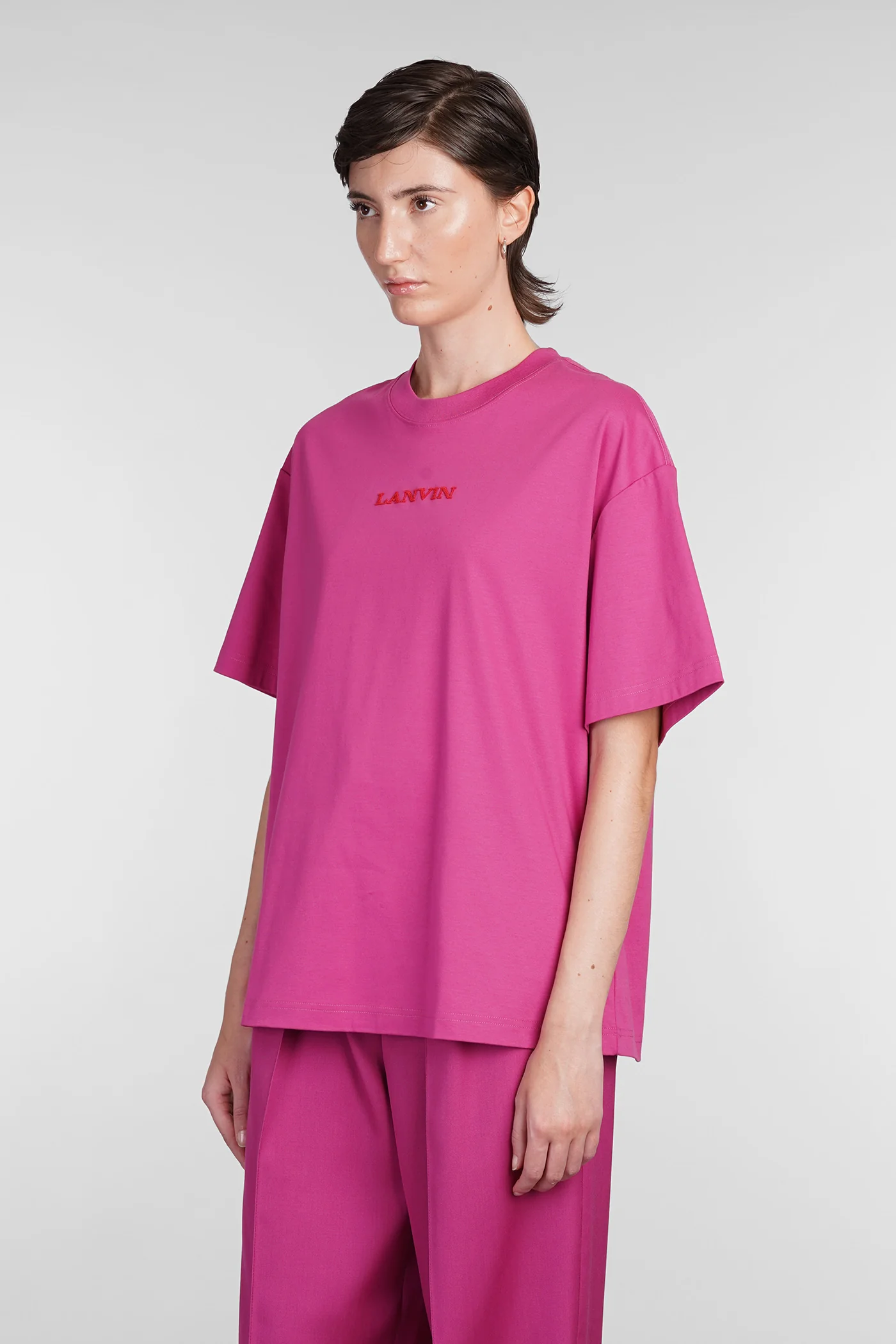 T-Shirt in fuxia cotton - Image 4