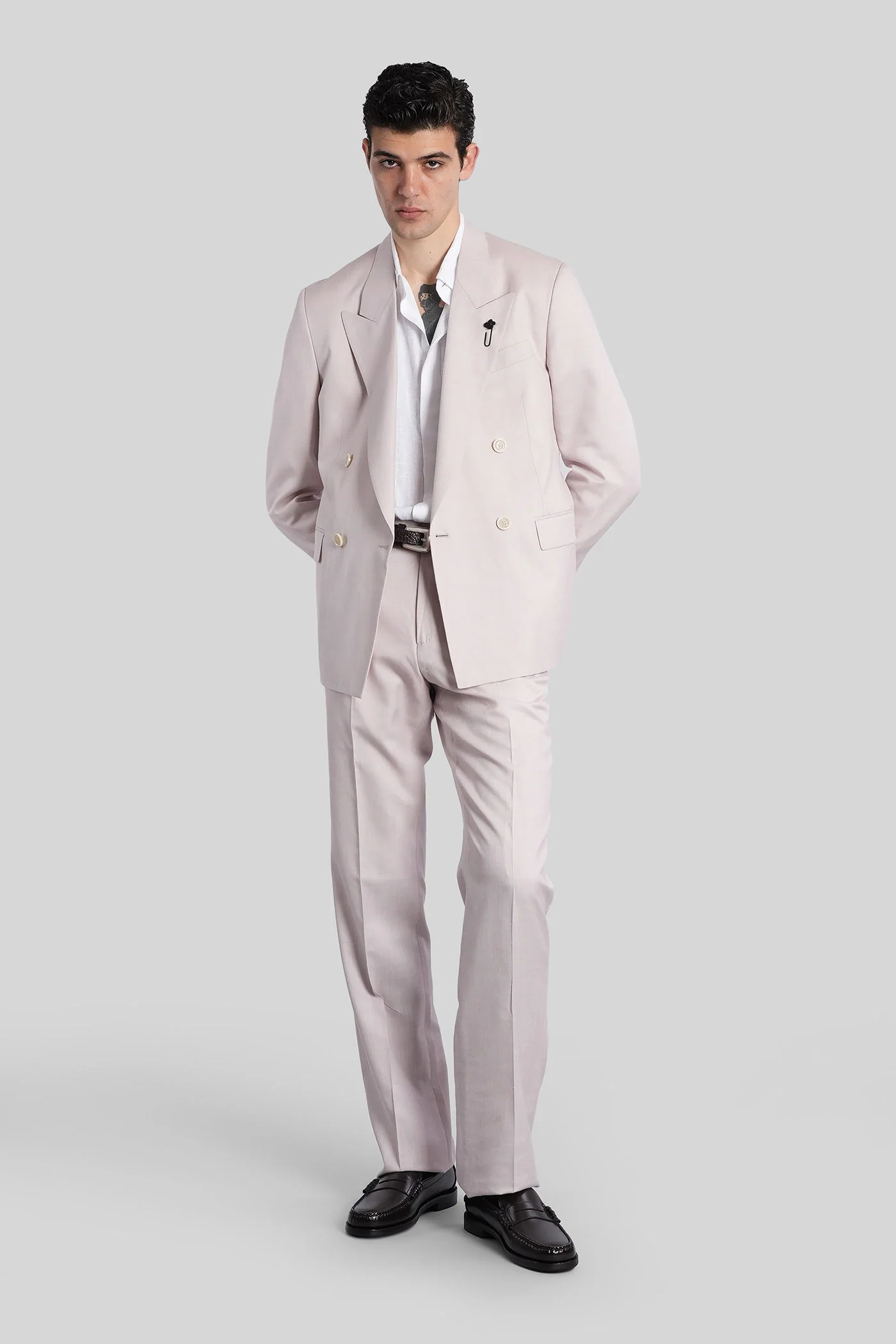 Blazer in rose-pink wool - Image 2