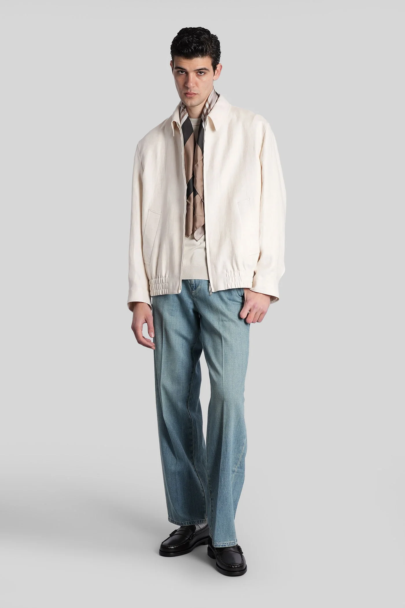 Casual jacket in beige wool - Image 2