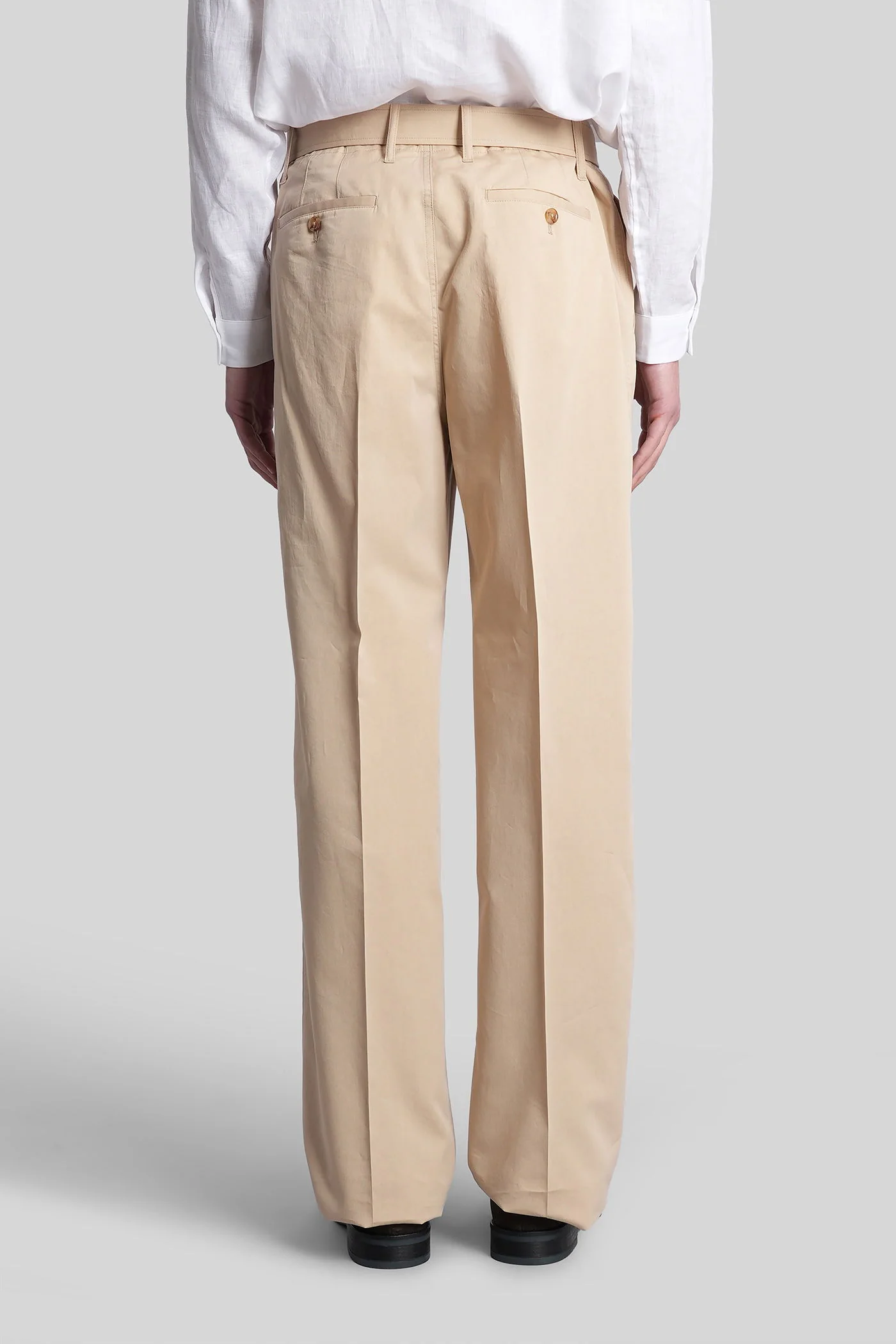 Pants in beige cotton - Image 3