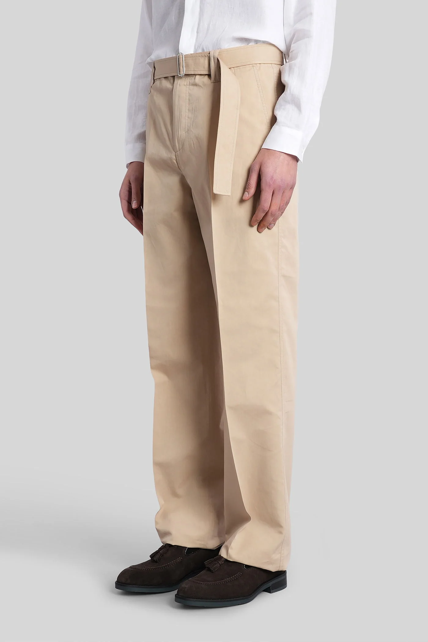 Pants in beige cotton - Image 4