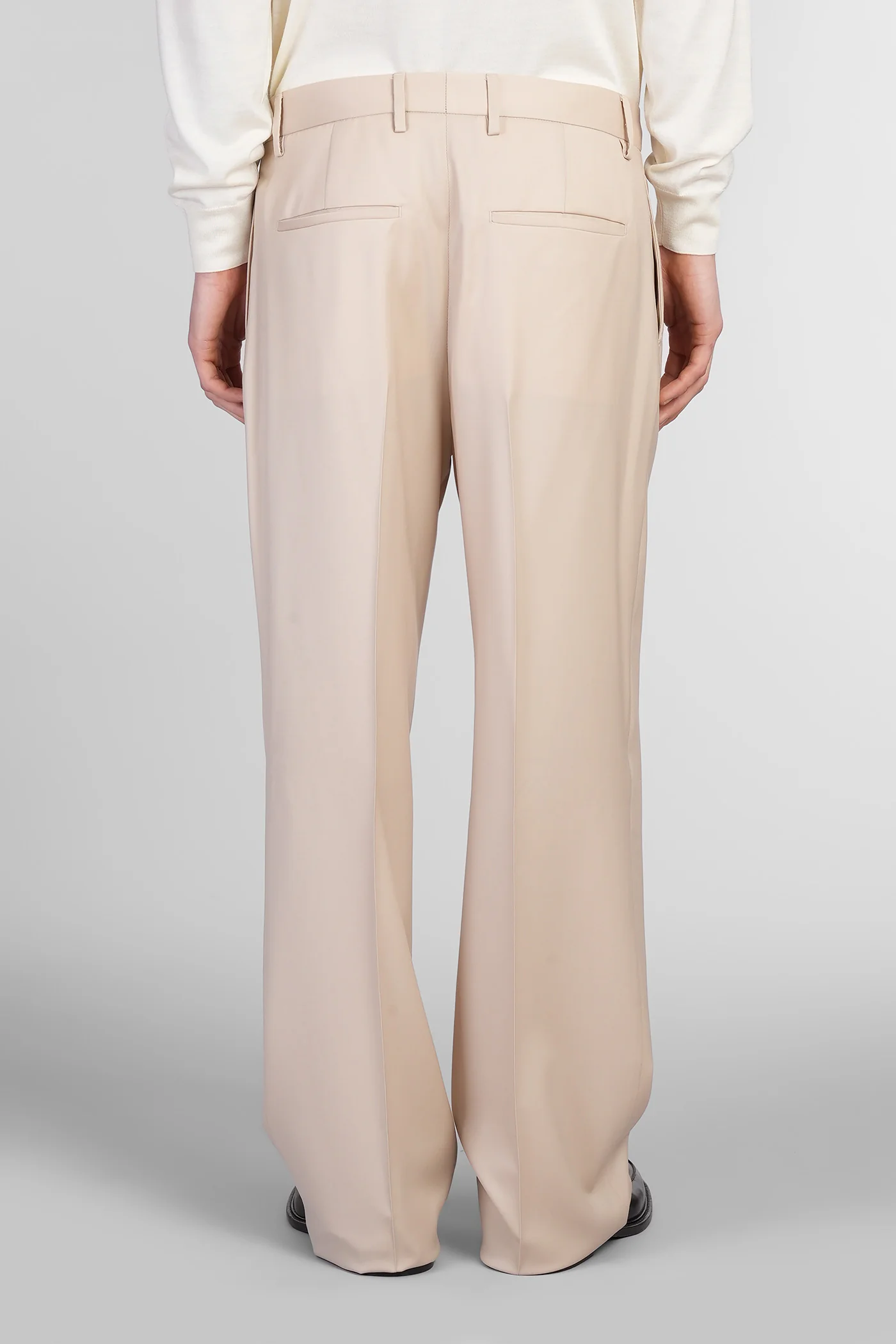 Pants in beige wool - Image 3