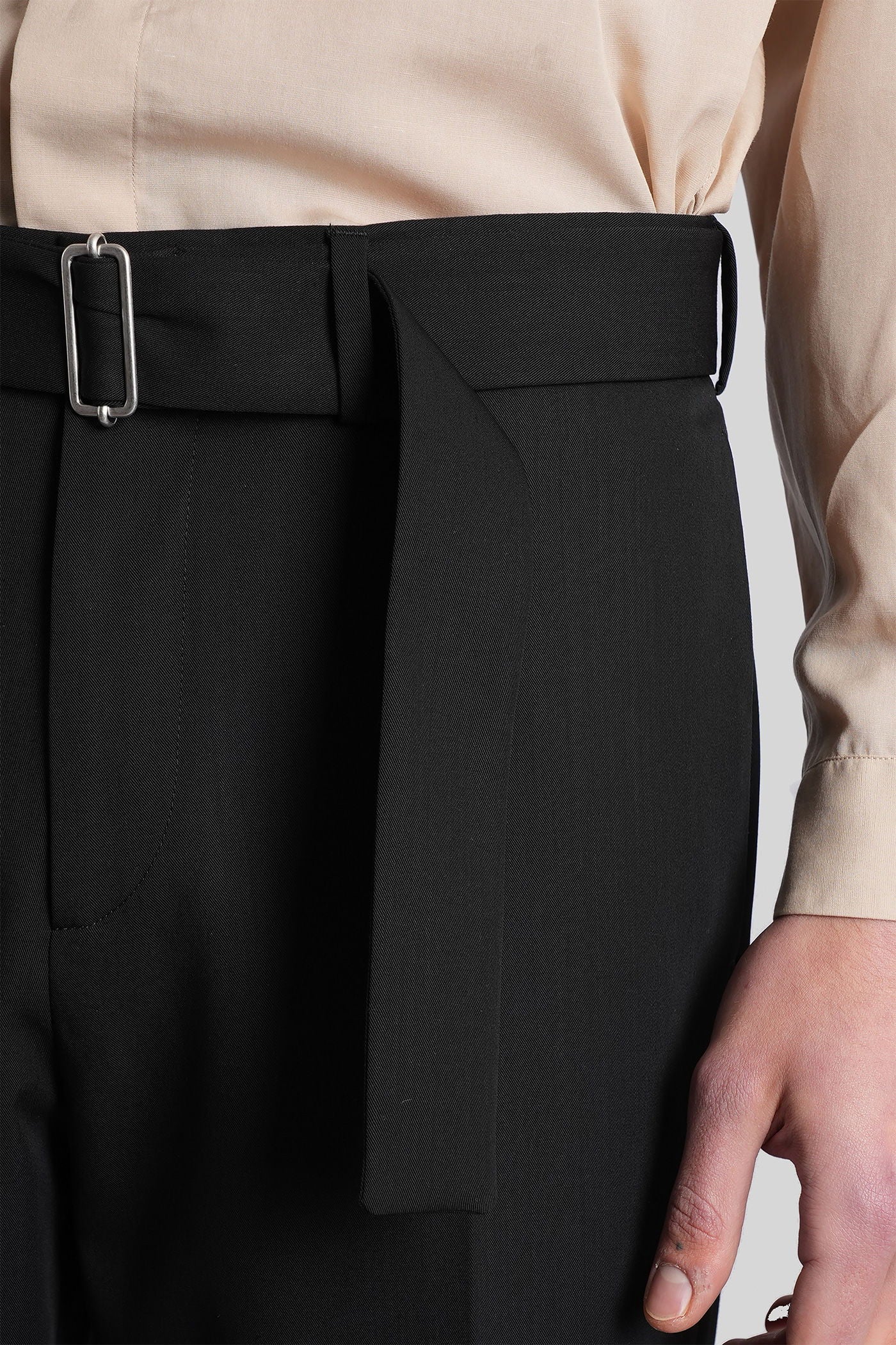Pants in black wool - Image 5
