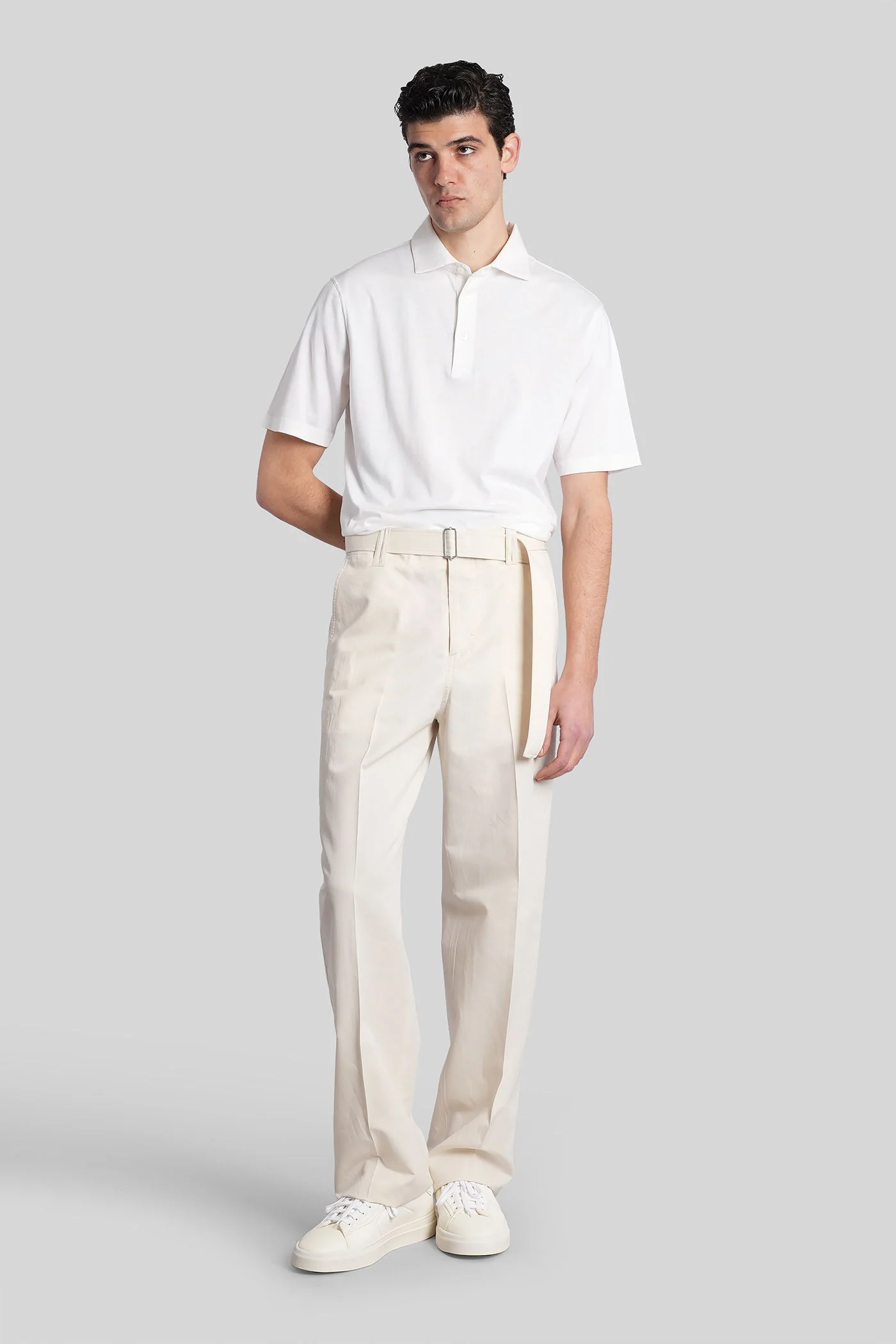 Pants in white cotton - Image 2