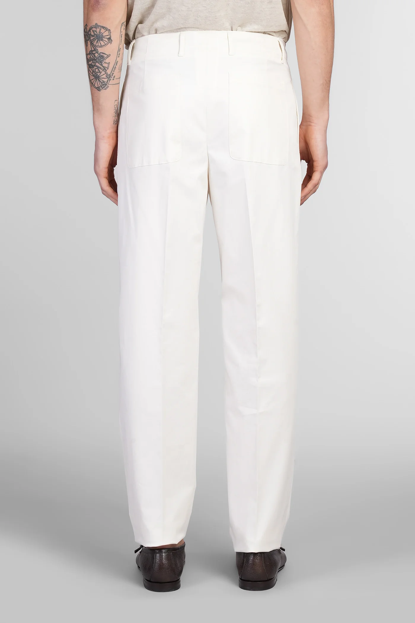 Pants in white cotton - Image 3
