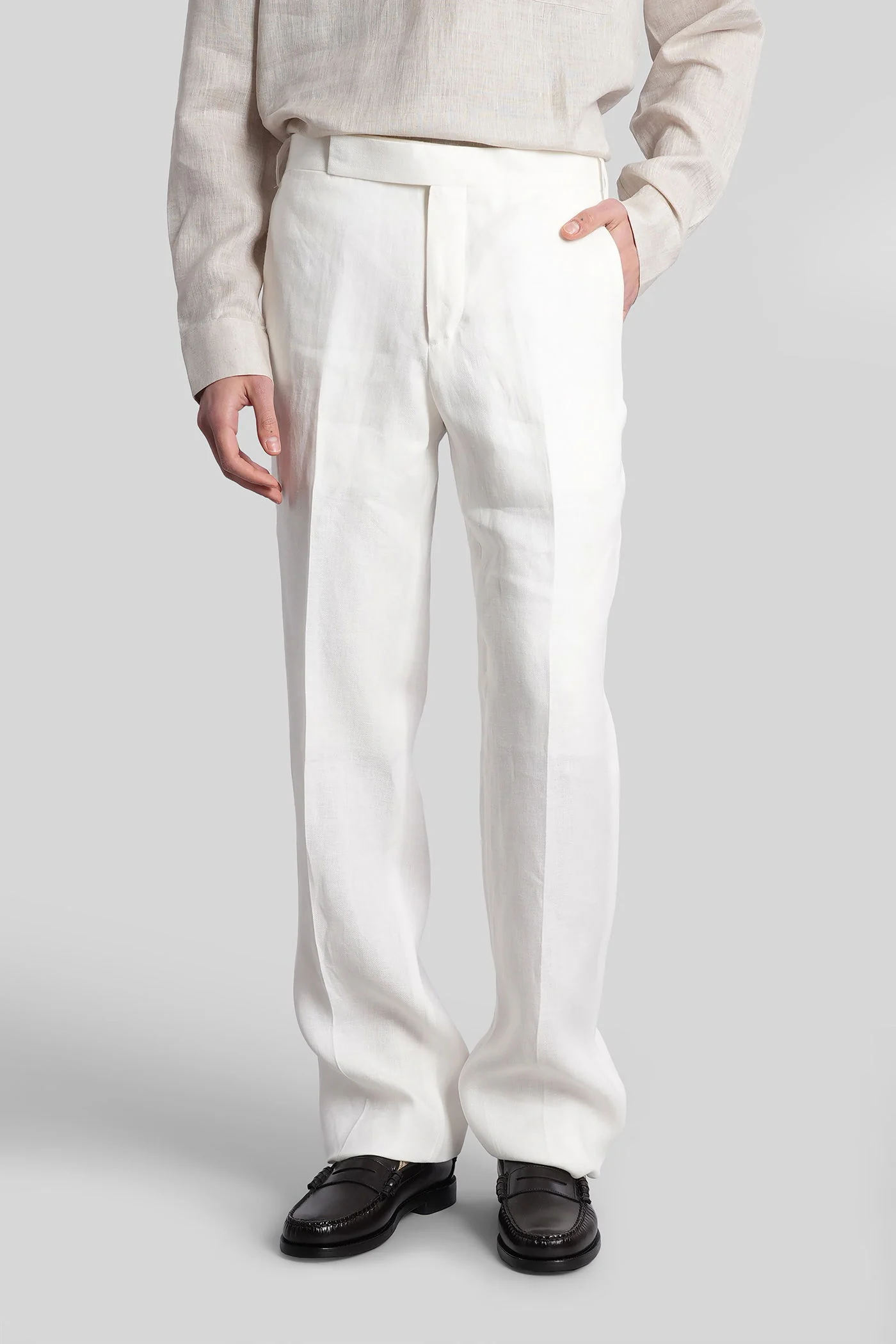 Pants in white linen - Image 36